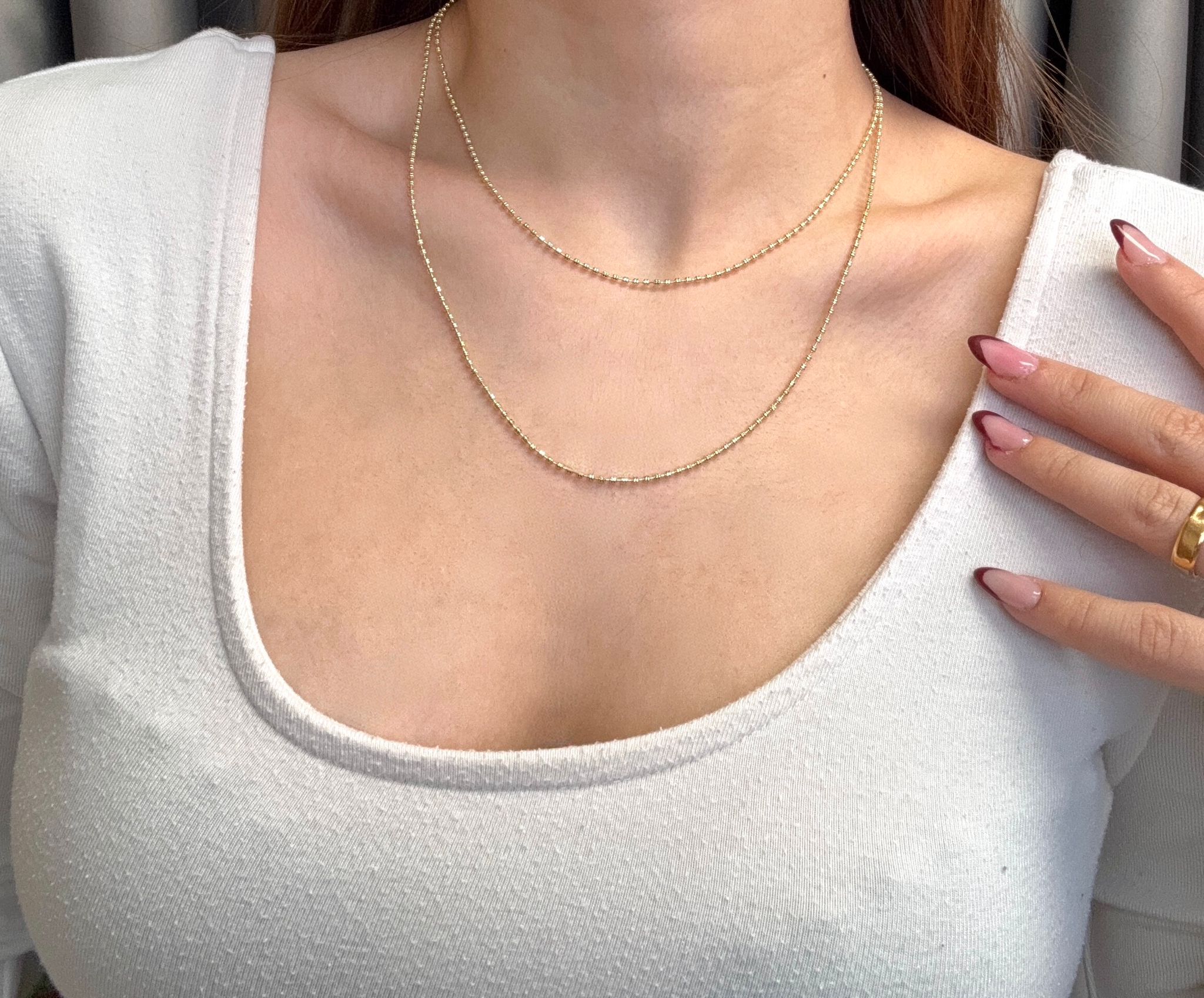 Dolamalı Gold Kolye