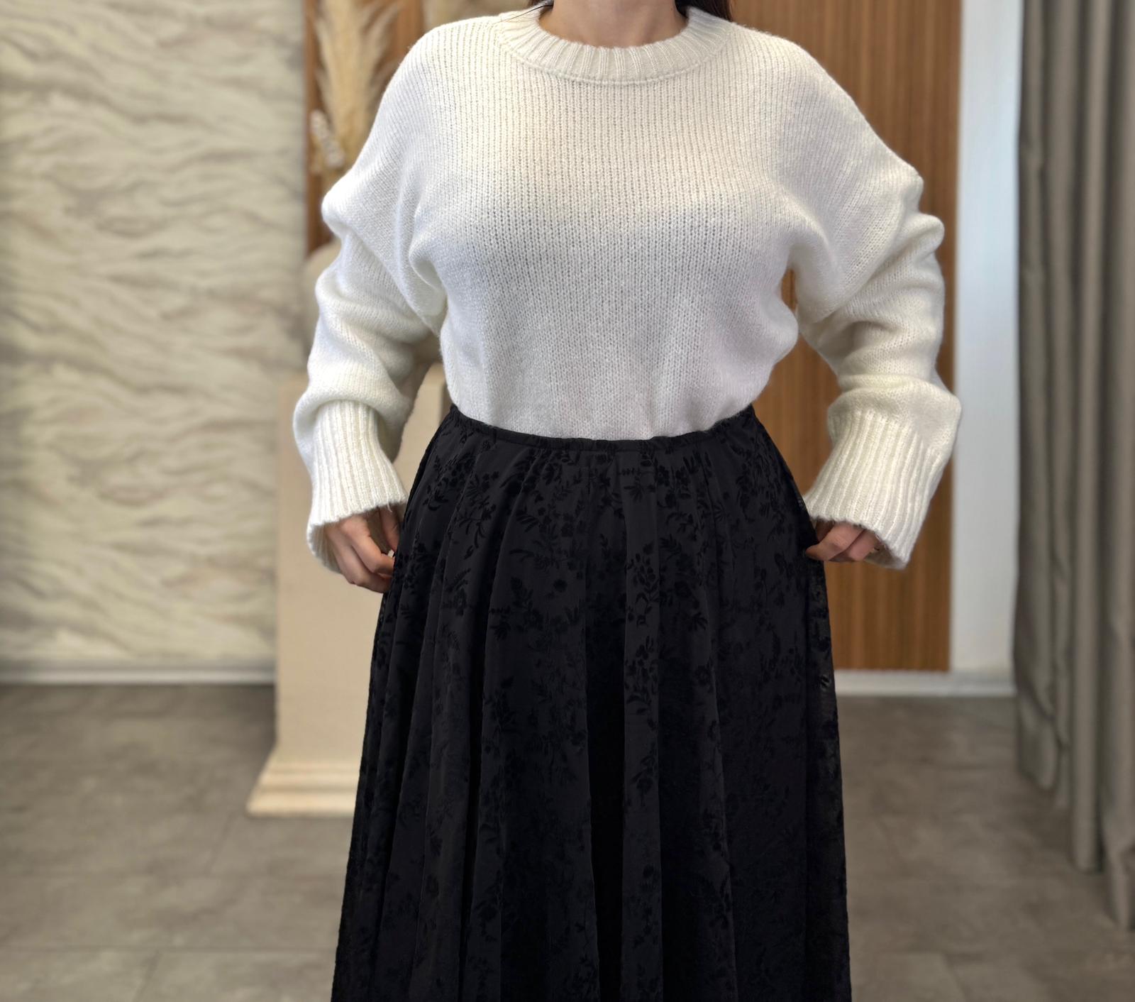 Asimetrik Floklu Etek 