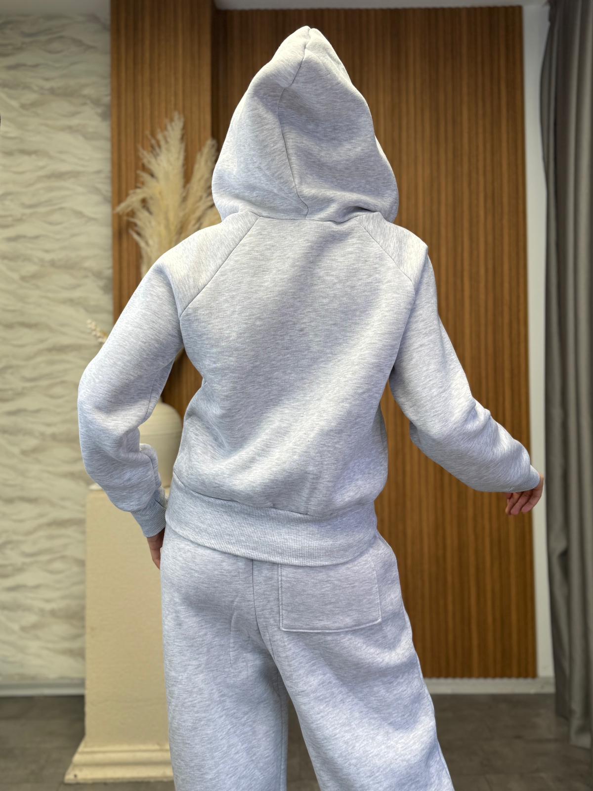 Parmak Geçmeli Üç İplik Hırka