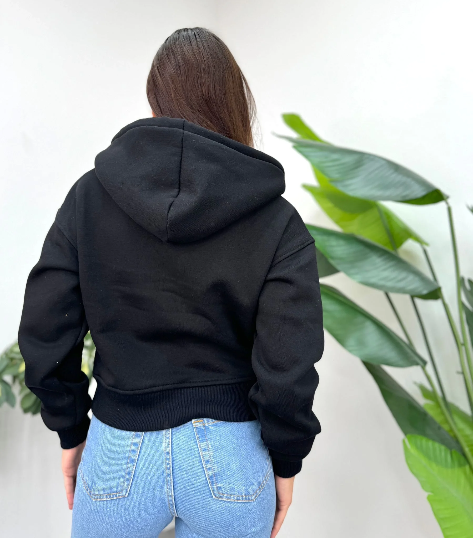 Kısa Fermuarlı Hırka