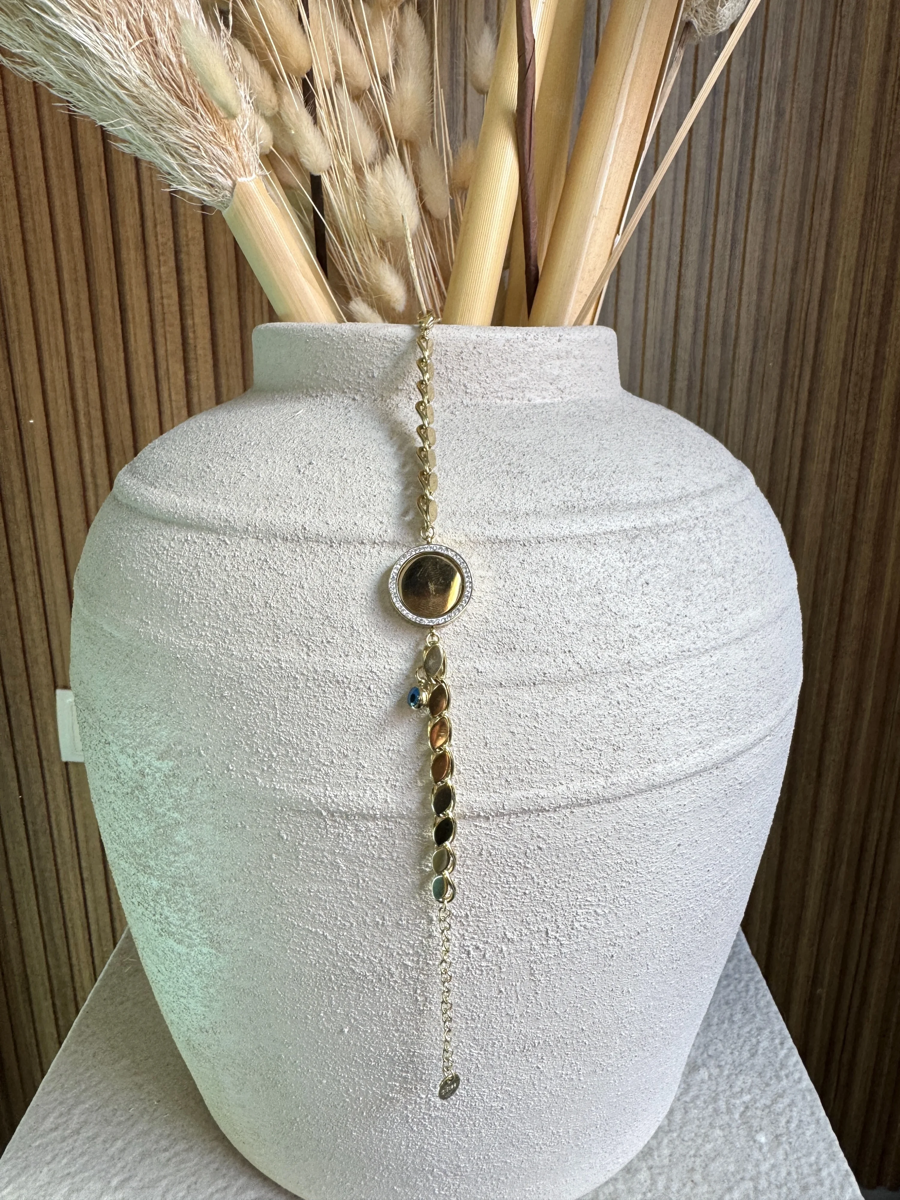 Nazar Boncuklu Gold Bileklik