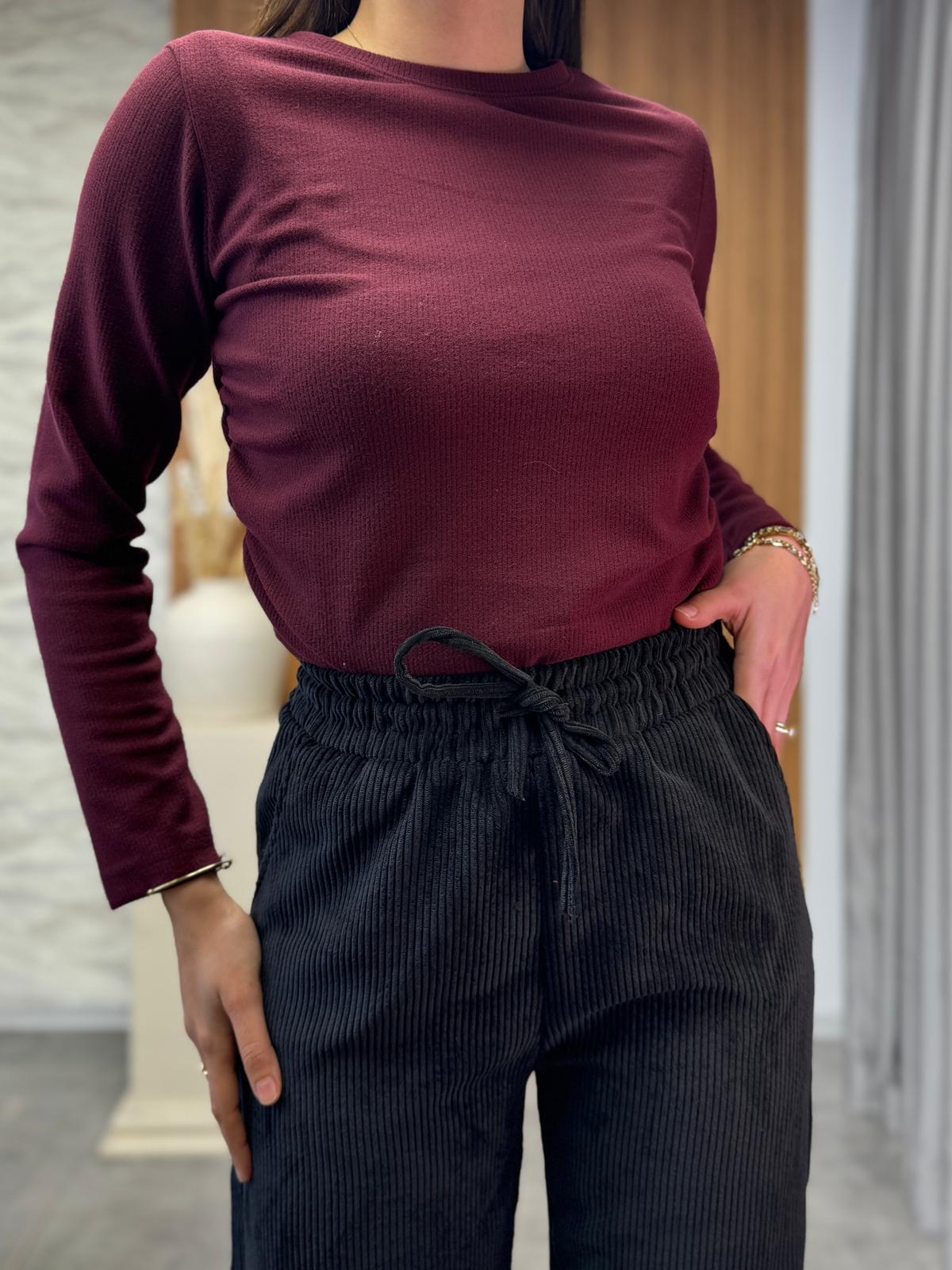 Kalın Fitilli Kadife Pantolon