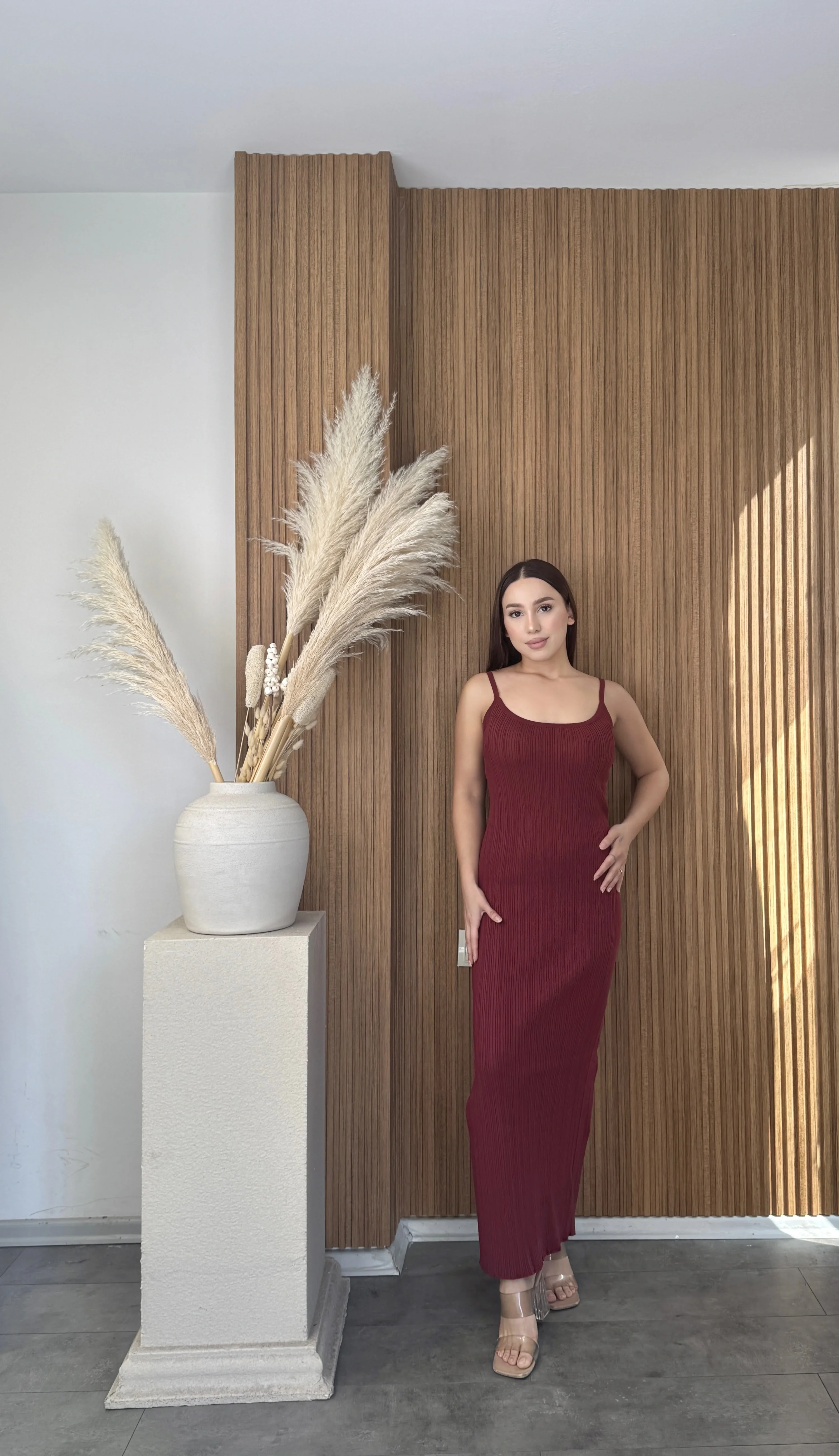 Asansör Askılı Triko Elbise