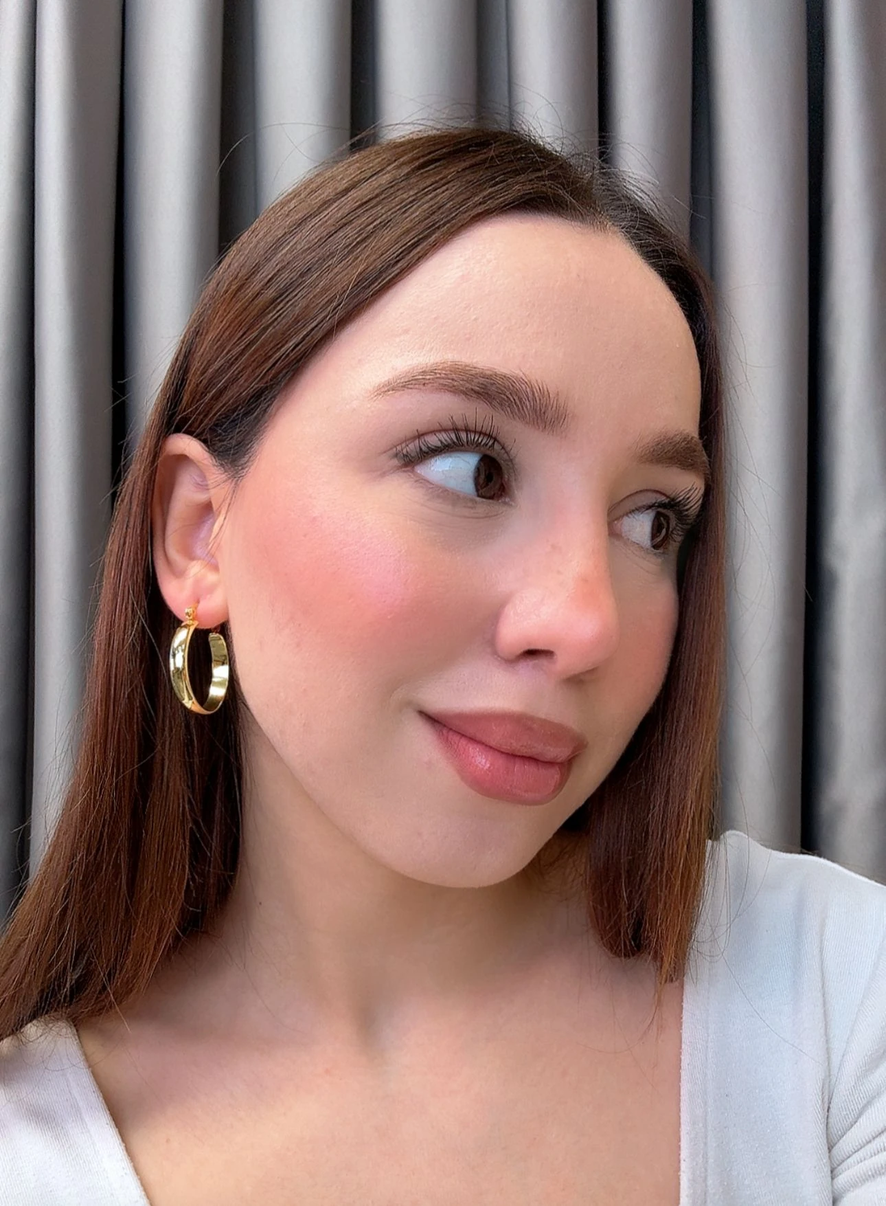 Kalın Gold Halka Küpe