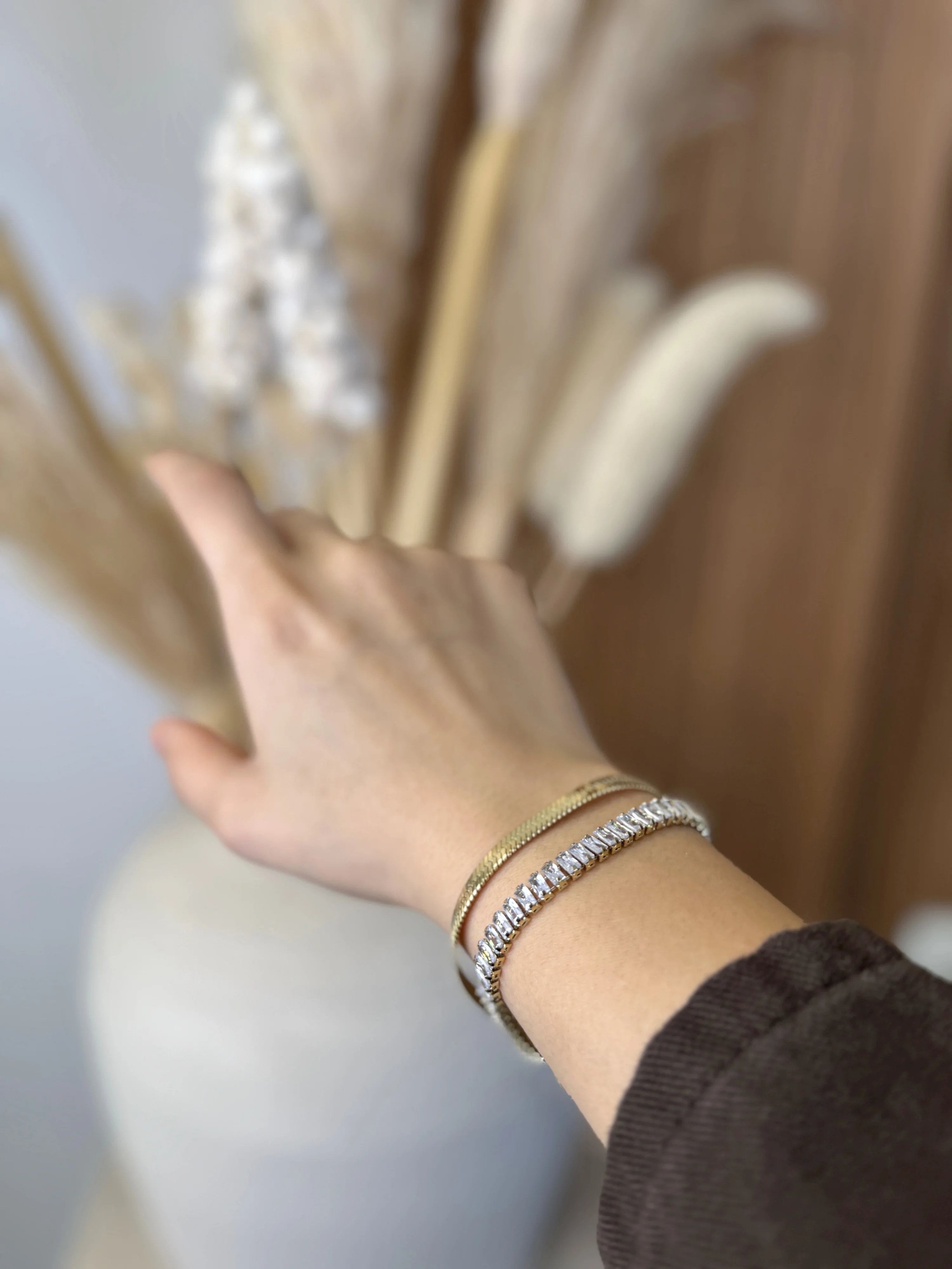 2’li Taşlı Gold Bileklik