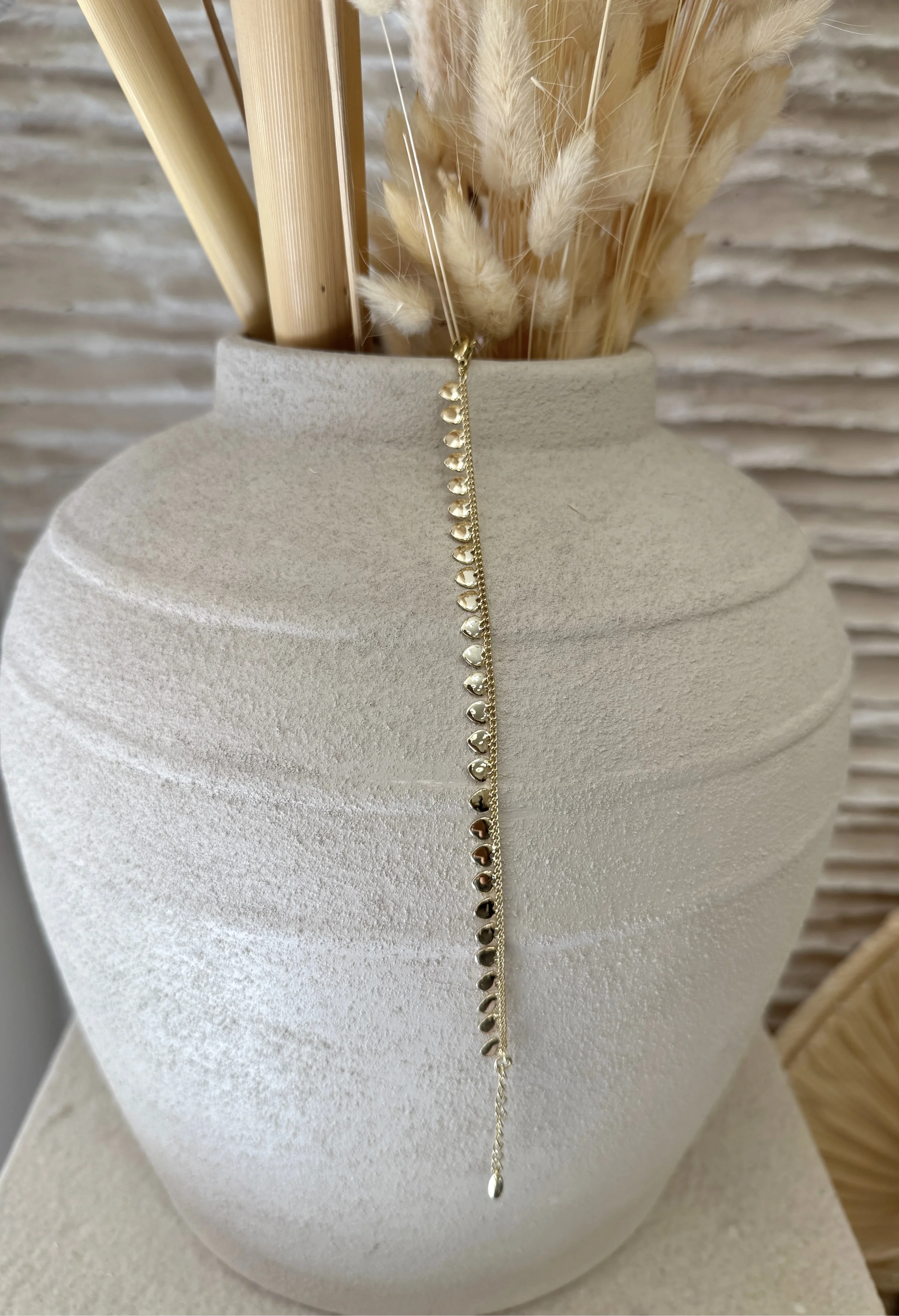 Pullu Kalp Detaylı Bileklik