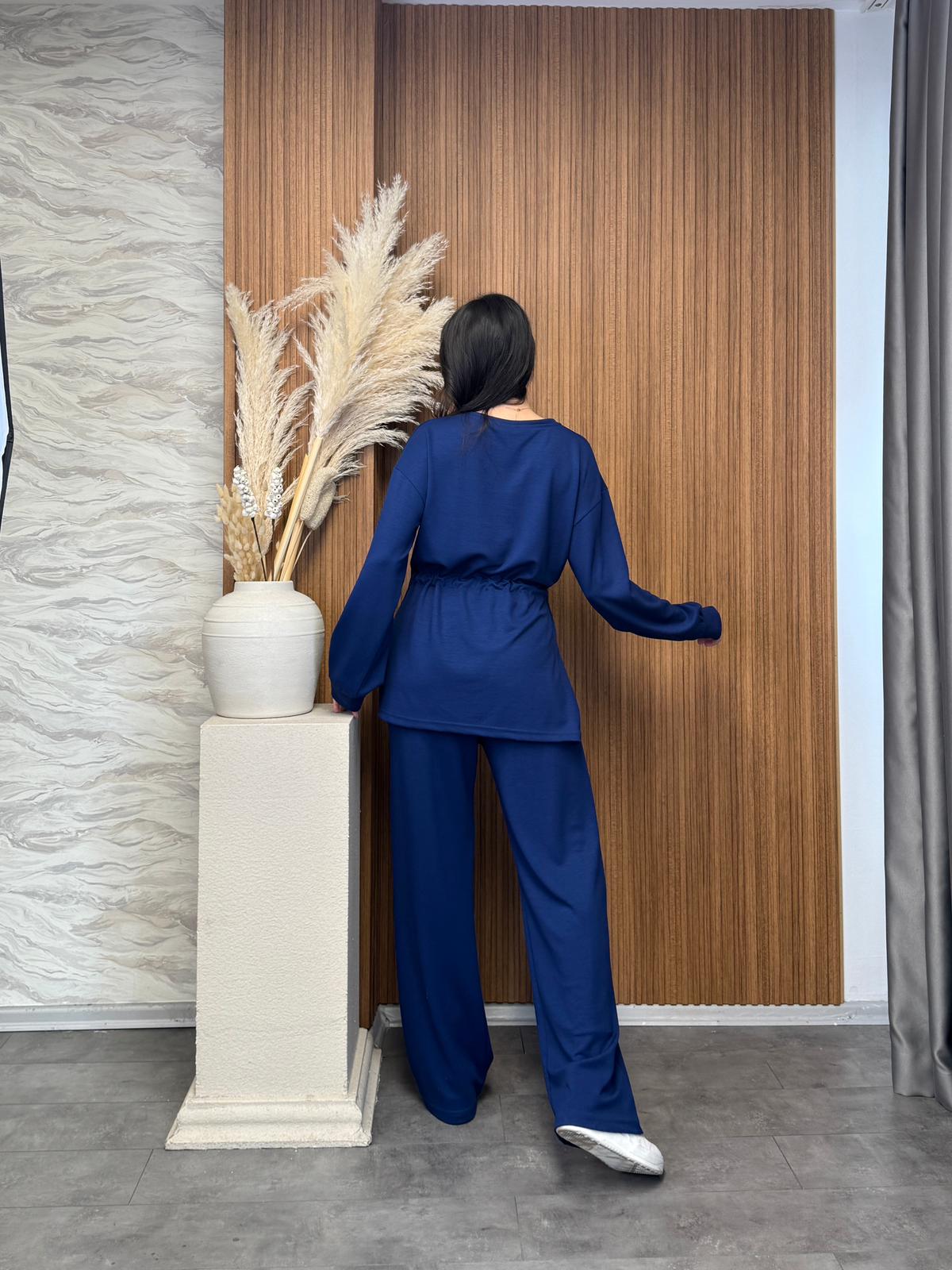 Modal Bisiklet Yaka Bağlamalı Takım