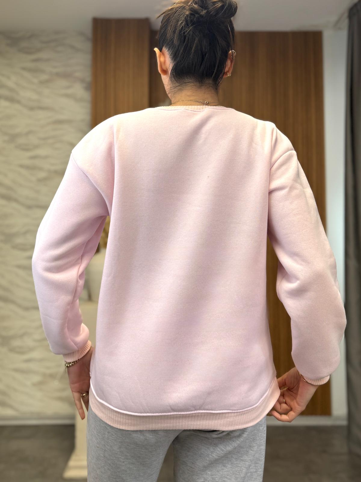 Üç İplik Bisiklet Yaka Sweat Oys