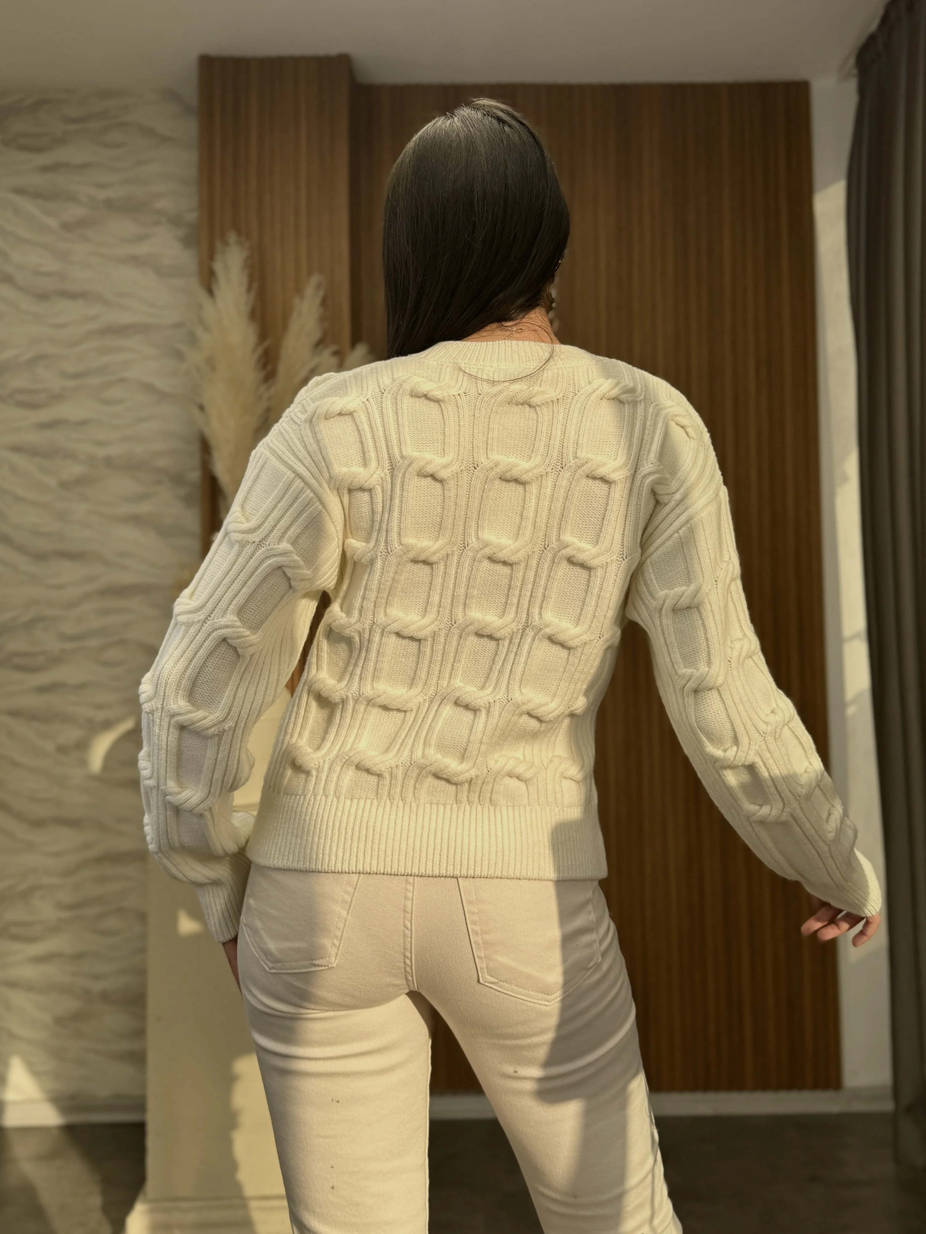 Bisiklet Yaka Örgü Kazak