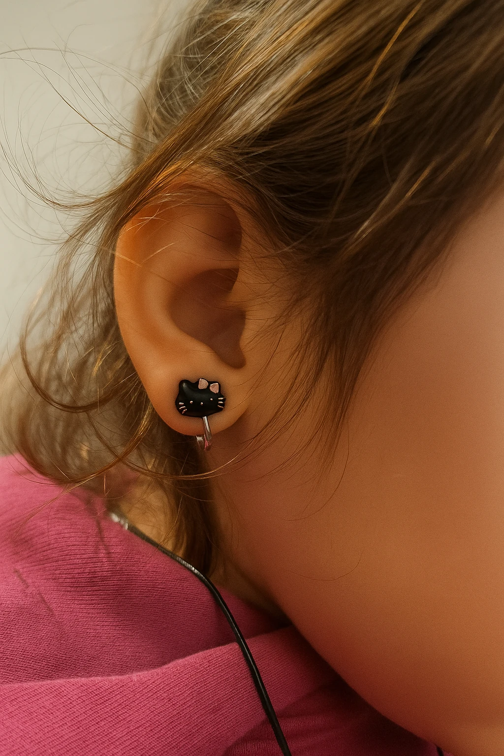 Kulağı Delik Olmayan Çocuklar için Tasarımlı Klipsli Çocuk Küpesi