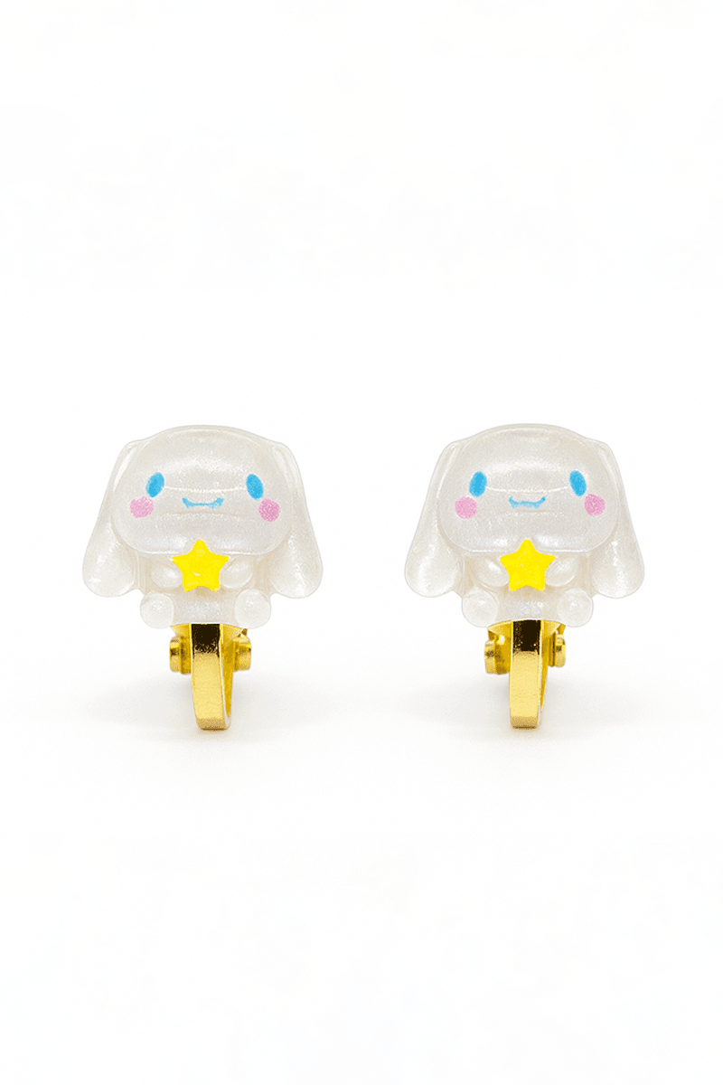 Sıkıştırmalı Küpe Hello Kity Kuromi Cinnammaroll Ayıcık Tasarımlı Kulağı Delik Olmayanlar için Küpe