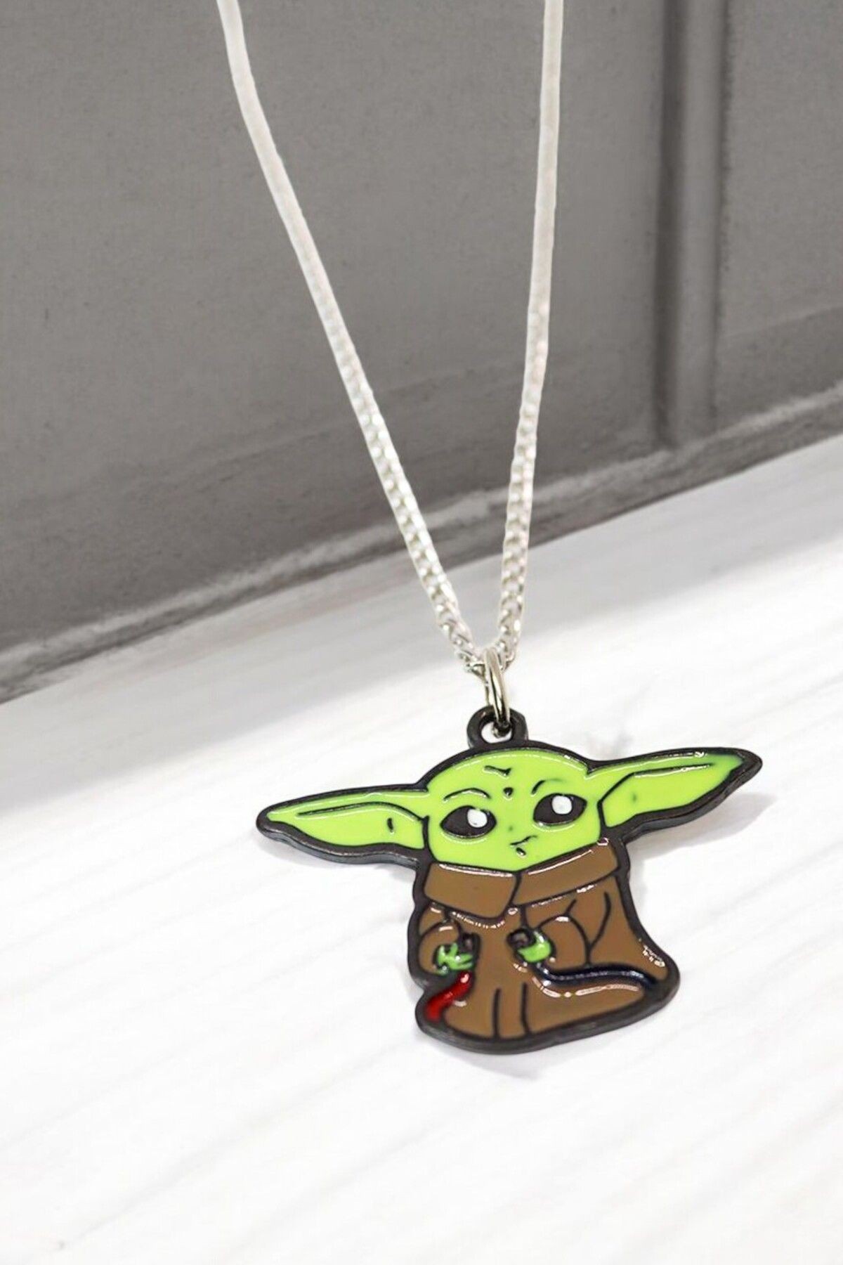 Star Wars Master Yoda Karakteri Kolye Tasarımlı Renkli Kolye