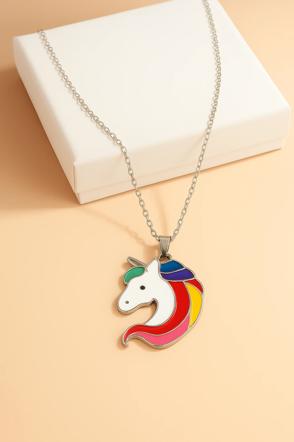 Unicorn Tasarımlı Çocuk Genç Kolyeleri Arkadaşlık Kolyesi