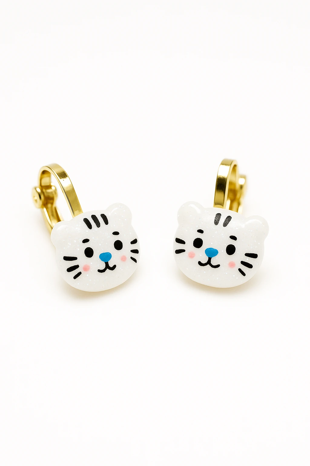 Sıkıştırmalı Küpe Kedi Köpek Baykuş Tasarımlı Kulağı Delik Olmayanlar için Küpe