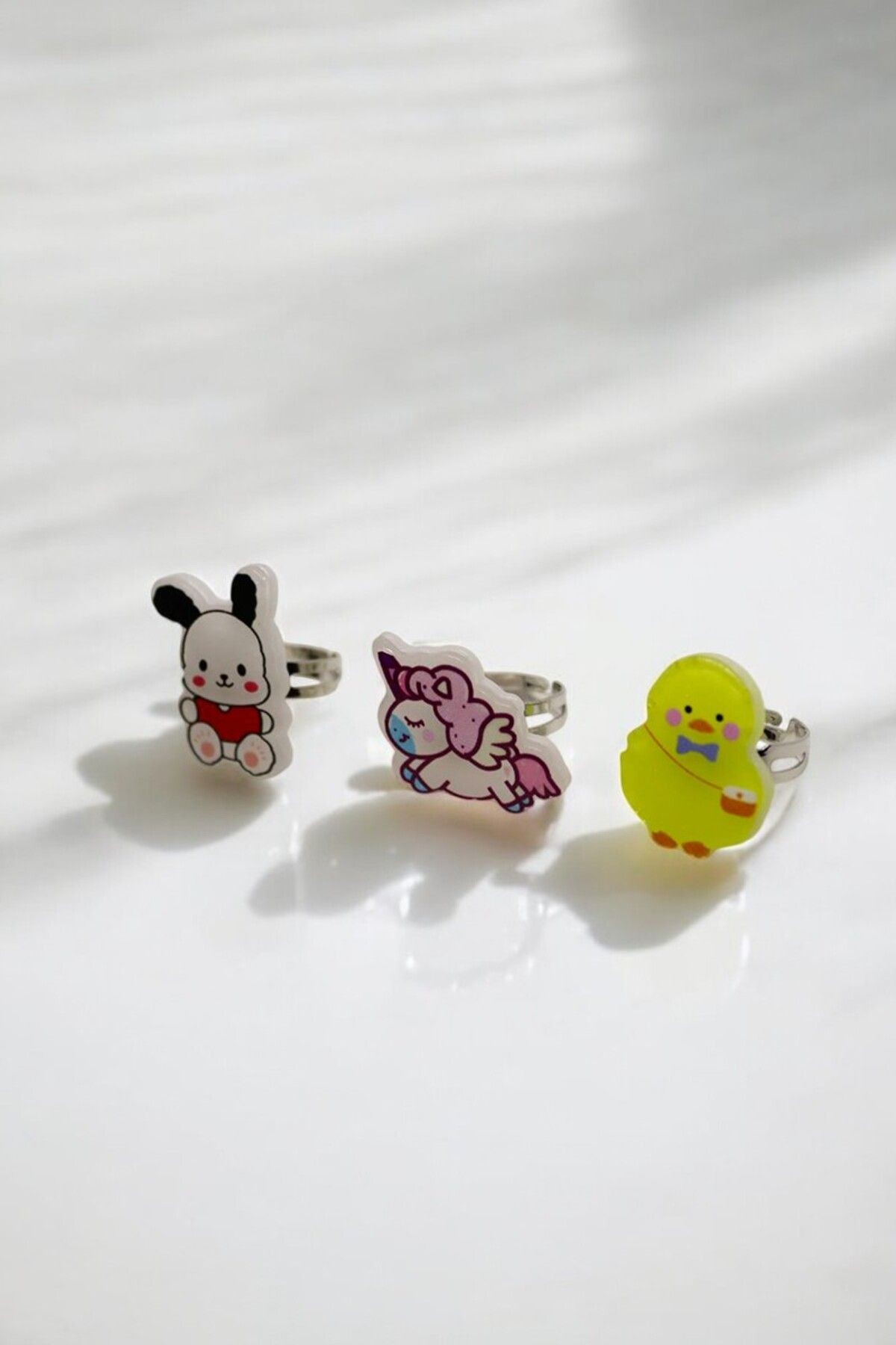 Ayarlanabilir Kuromi Unicorn My Melodi Hello Kity Tatlı Köpek Civciv Tasarımlı 3'lü Küpe Setleri