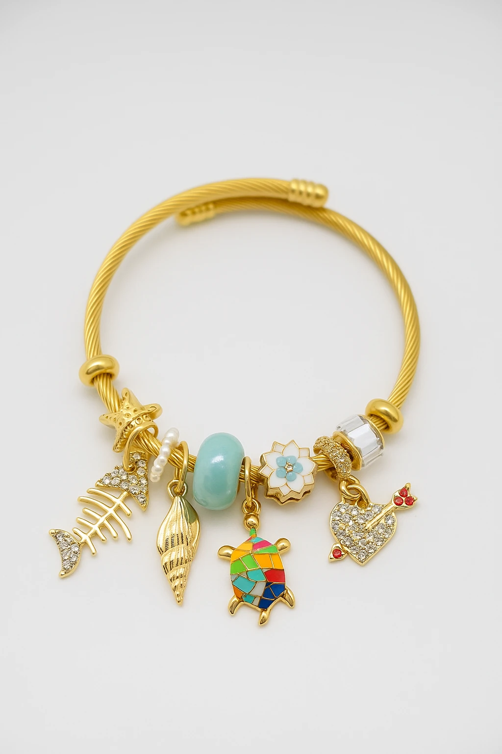 Çocuk Boyu Paslanmaz Kararmaz Çelik Charm'lı Bileklik