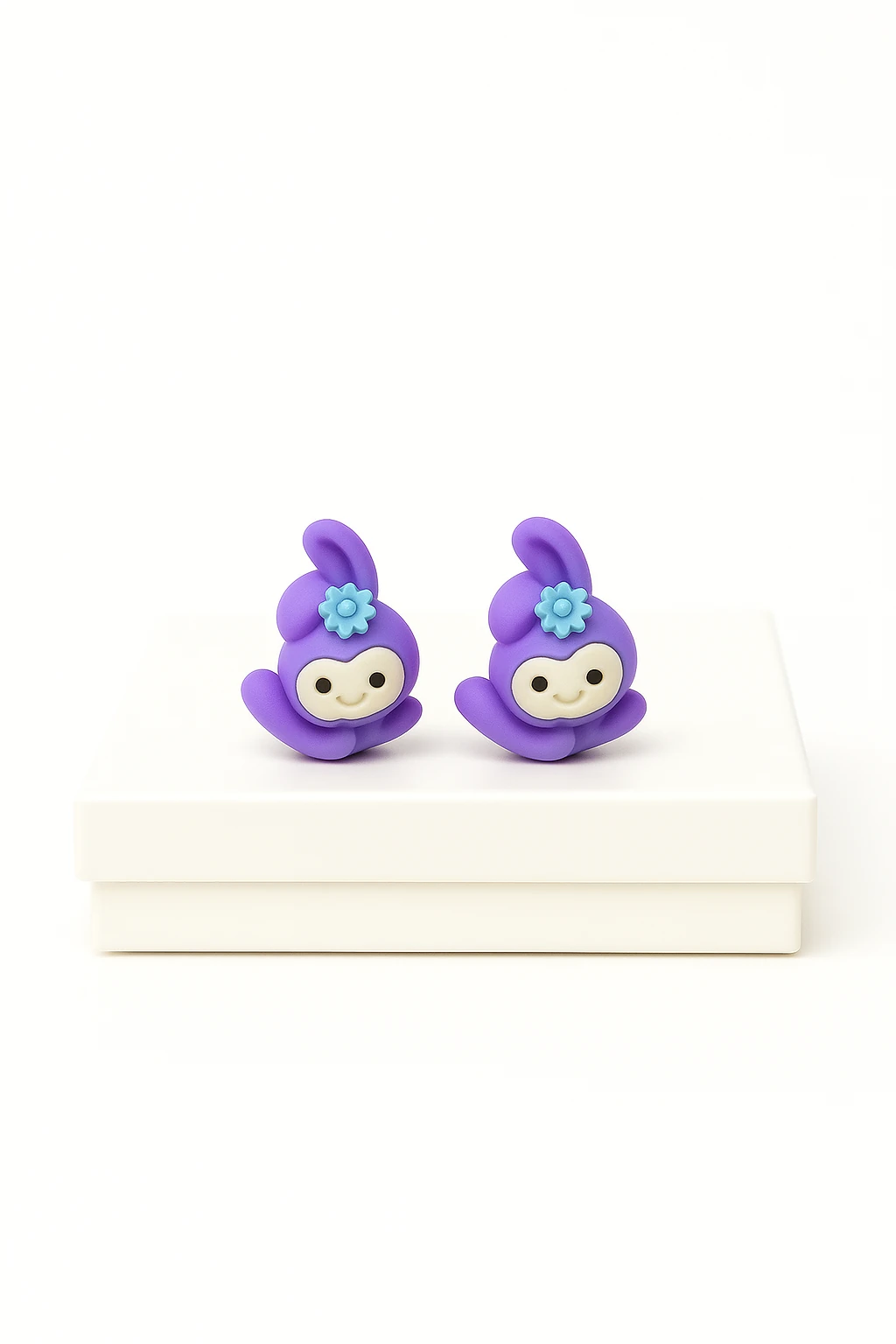 Gümüş İğneli Delikli Kulaklar için Tavşan Tasarımlı Kararmaz Paslanmaz Antialerjik Küpe