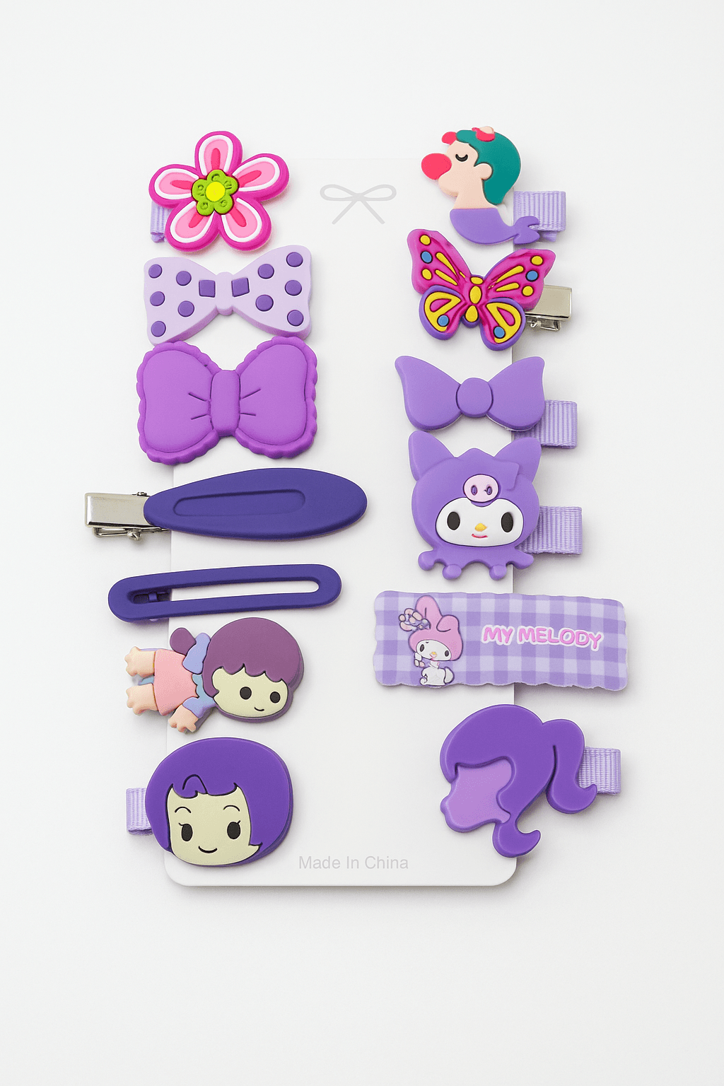 Kuromi Hello Kity My Melody Çiçek Papatya Kiraz Meyve Tasarımlı Çıtçıtlı Çocuk Tokaları