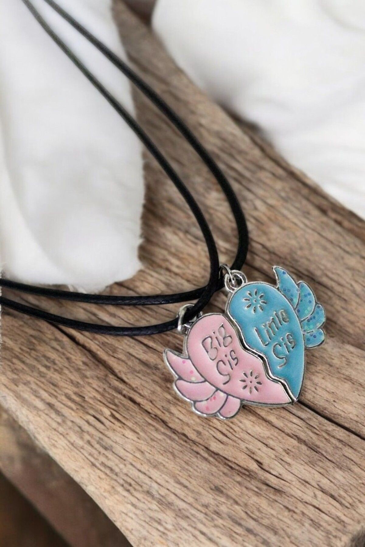 MıknatıslıAbla Kardeş Mıknatıslı 2li Kolye Best Friends 2li Genç ve Çocuklar İçin Kolye