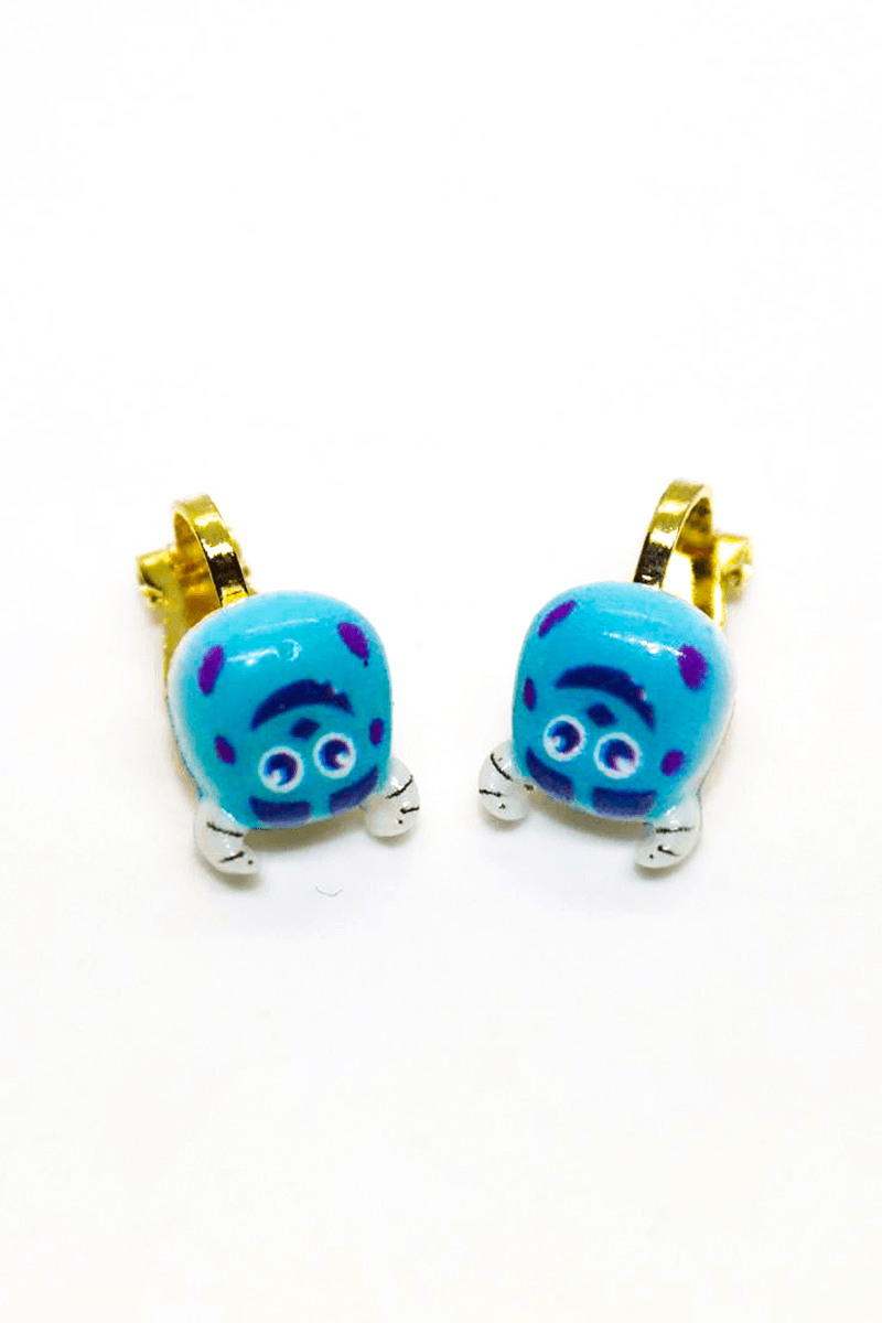Sıkıştırmalı Küpe Lilo Stitch ve Arkadaşları Tasarımlı Kulağı Delik Olmayanlar için Küpe