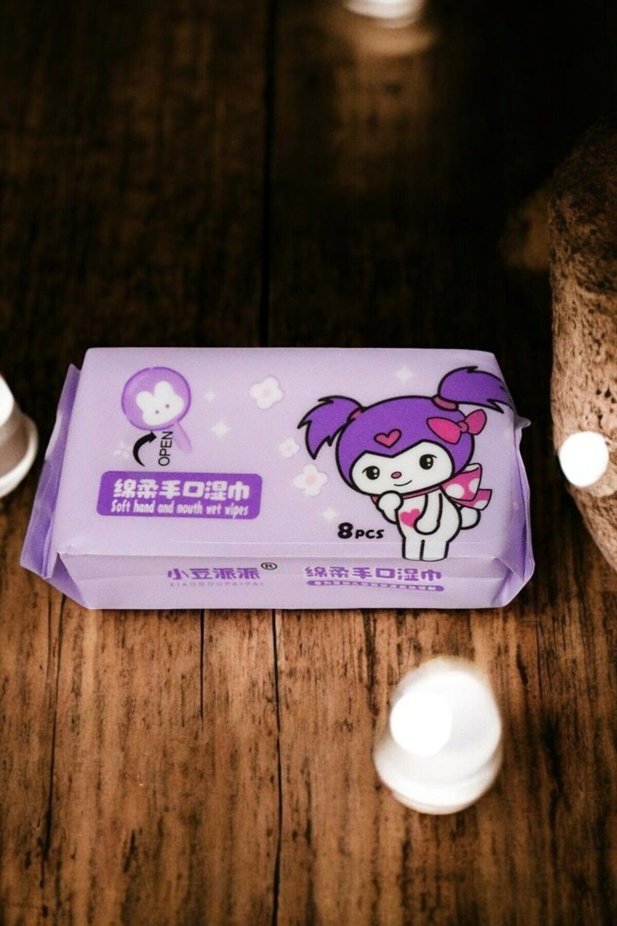 3'lü Kuromi Cinnammaroll My Melodi 3'lü 8 adet Islak Mendil Seti