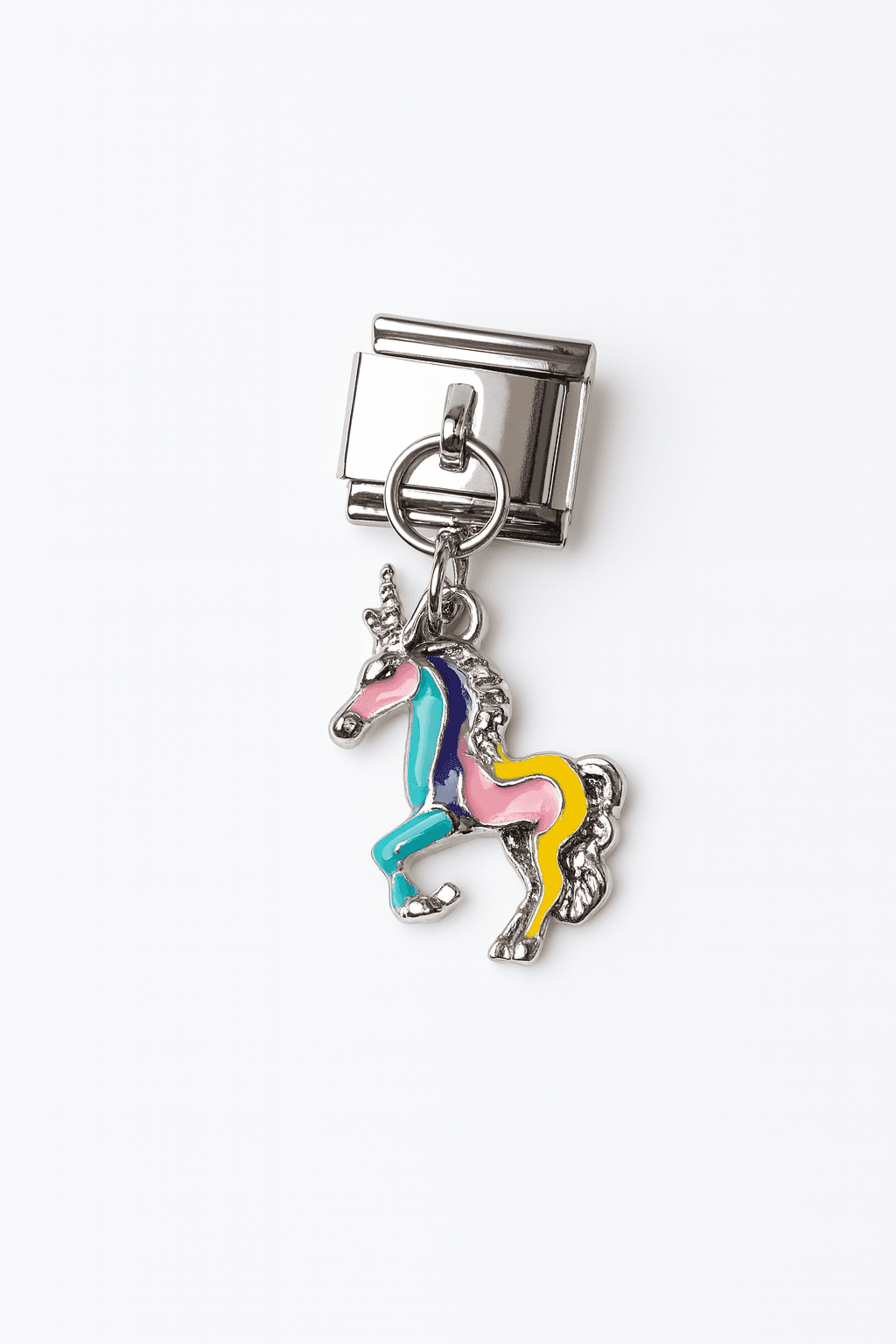 Çelik Unicorn At Tasarımlı Tekli Charm