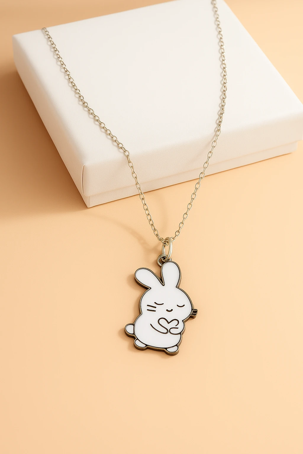 Tavşan Tasarımlı Çocuk Genç Kolyeleri Arkadaşlık Kolyesi