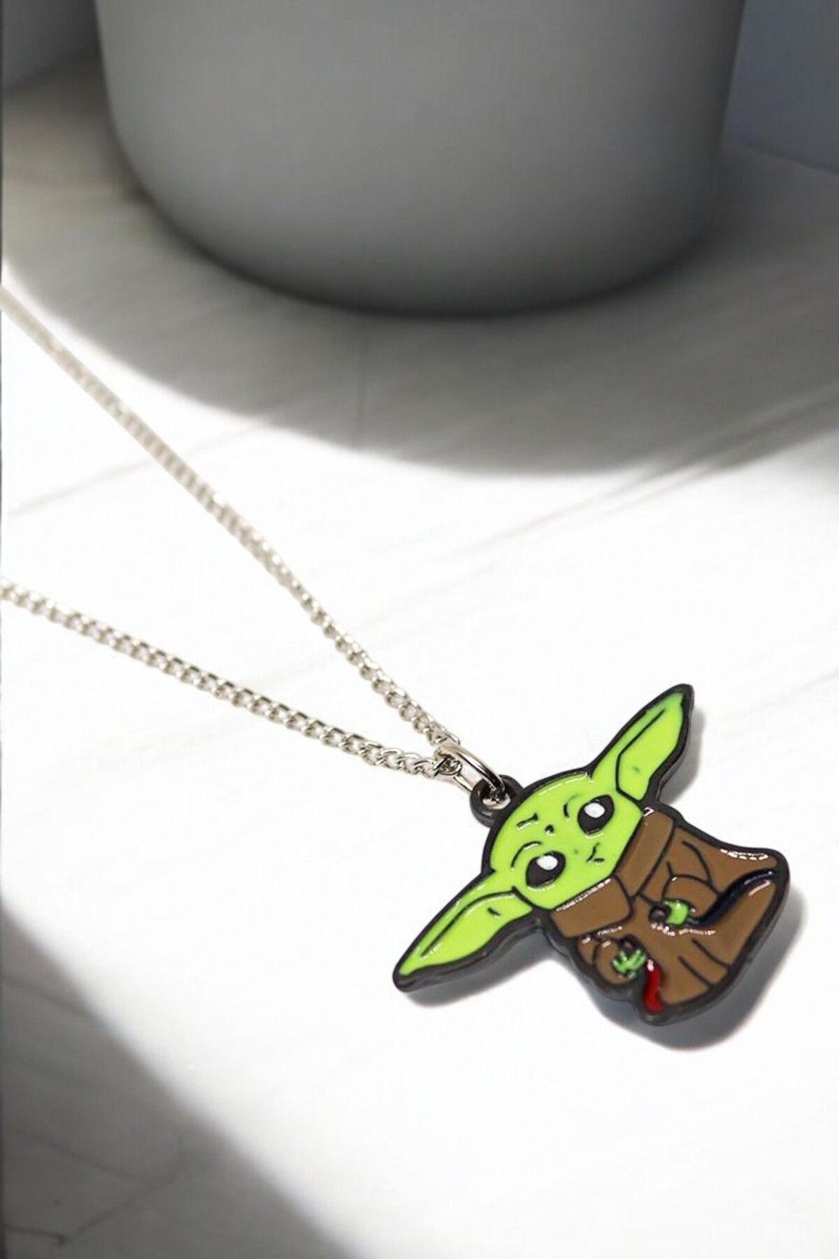 Star Wars Master Yoda Karakteri Kolye Tasarımlı Renkli Kolye