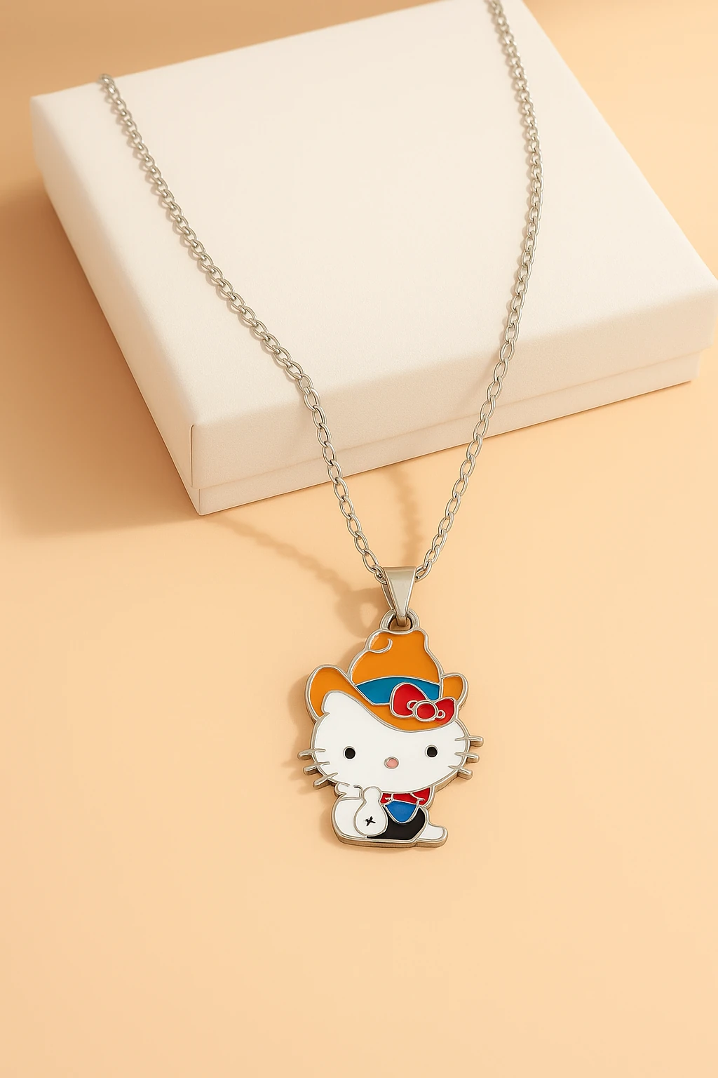 Hello Kity Tasarımlı Zincirli Çocuk Kolyesi