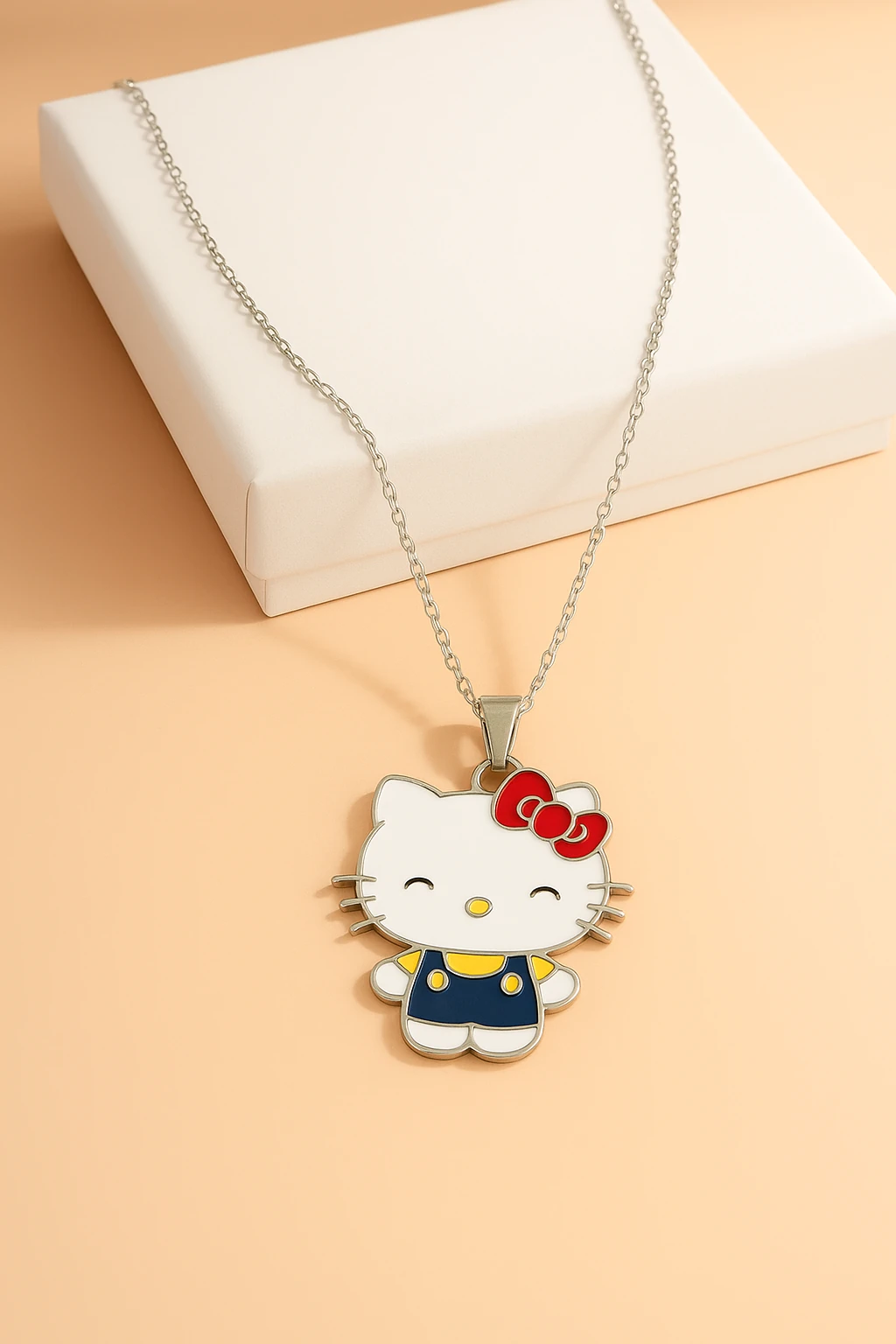 Hello Kity Tasarımlı Zincirli Çocuk Kolyesi