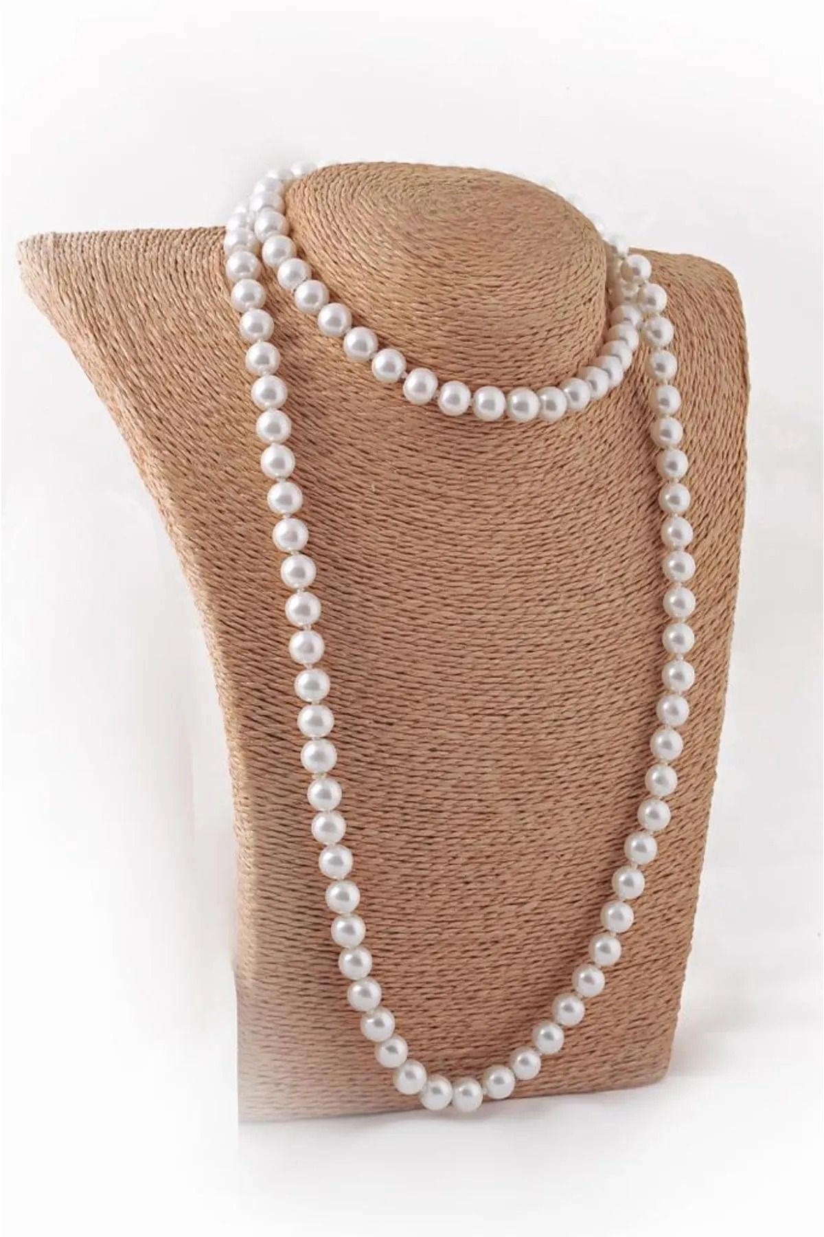 8 mm Sade İnci Kolye 45 cm 65 cm 85 cm