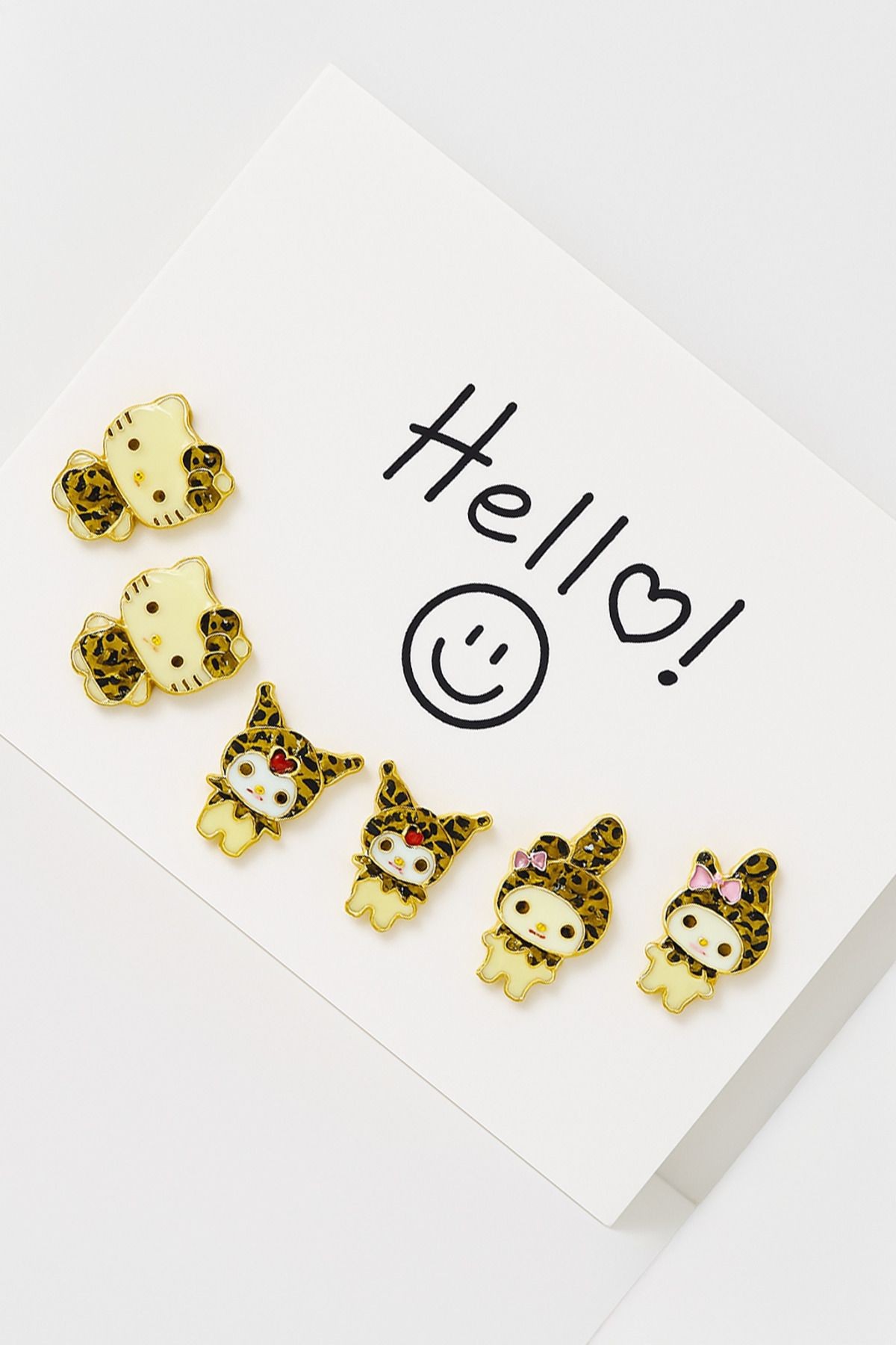 Kuromi Cinnammaroll My Melodi Hello Kity Tasarımlı 3lü Küpe Setleri