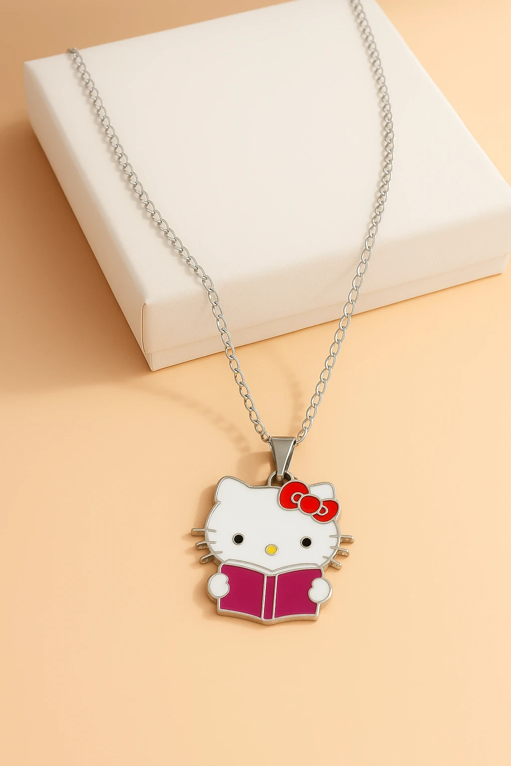 Hello Kity Tasarımlı Zincirli Çocuk Kolyesi