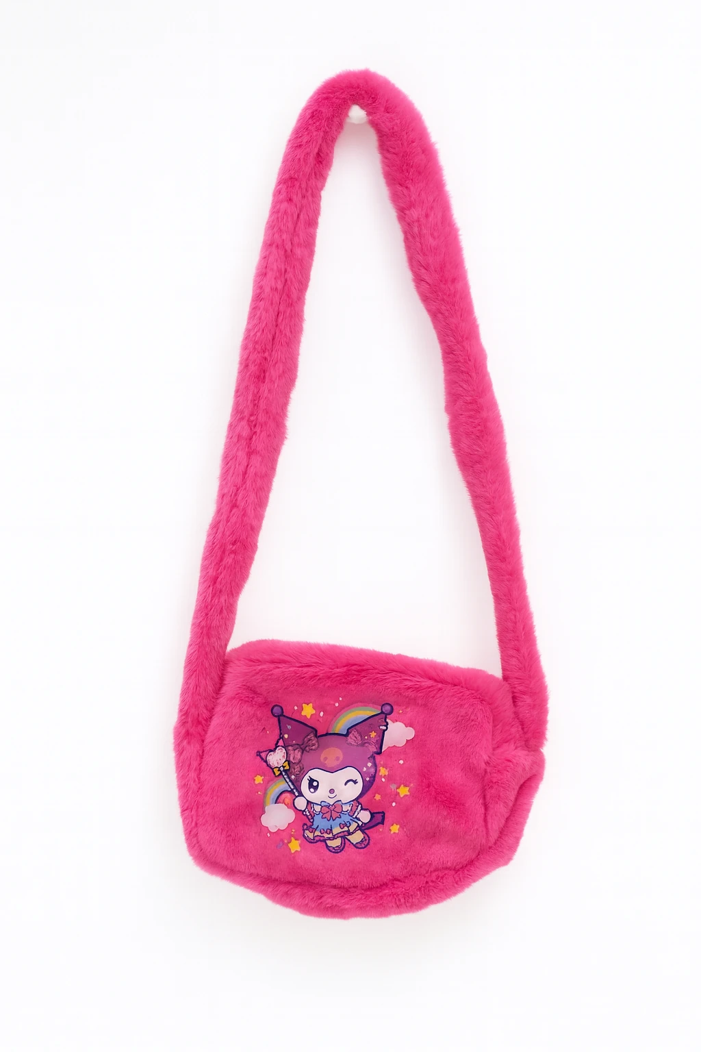 Kuromi Tasarımlı Peluş Çocuk Çantası – Sevimli Okul ve Günlük Kullanım Sırt Çantası