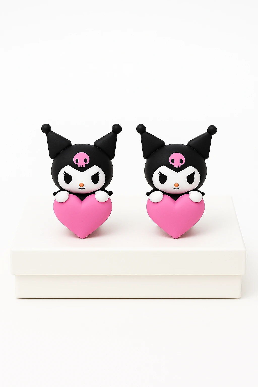 Gümüş İğneli Delikli Kulaklar için Kuromi Tasarımlı Kararmaz Paslanmaz Antialerjik Küpe