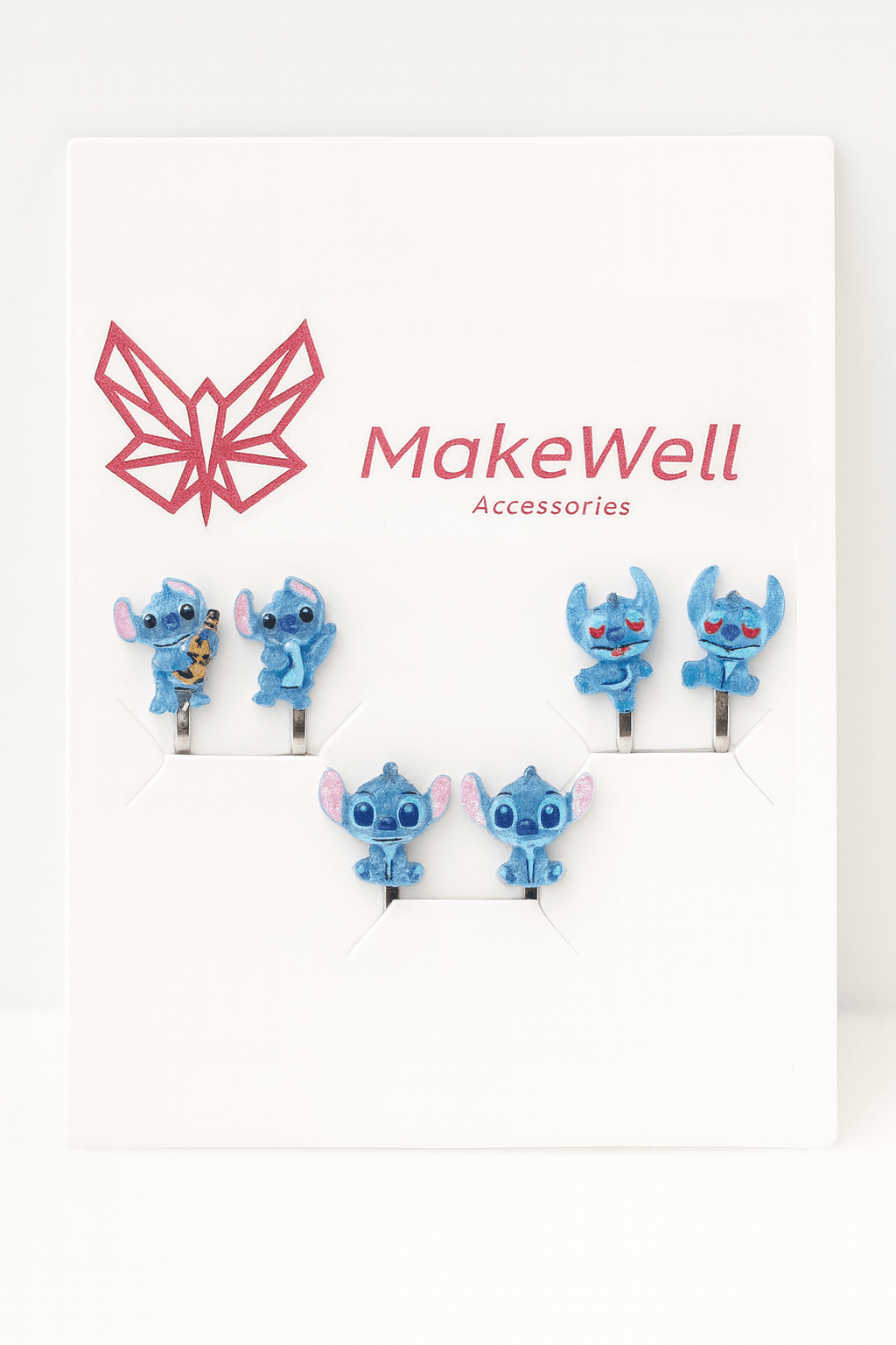 Deliksiz Kulaklar için Klipsli Lillo Stitch Tom ve Jerry Tasarımlı Deliksiz Küpe Seti