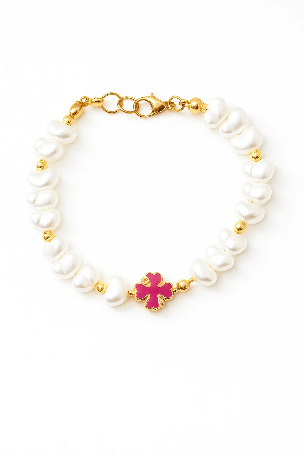 İnci Boncuklu Yonca Tasarımlı Bileklikler