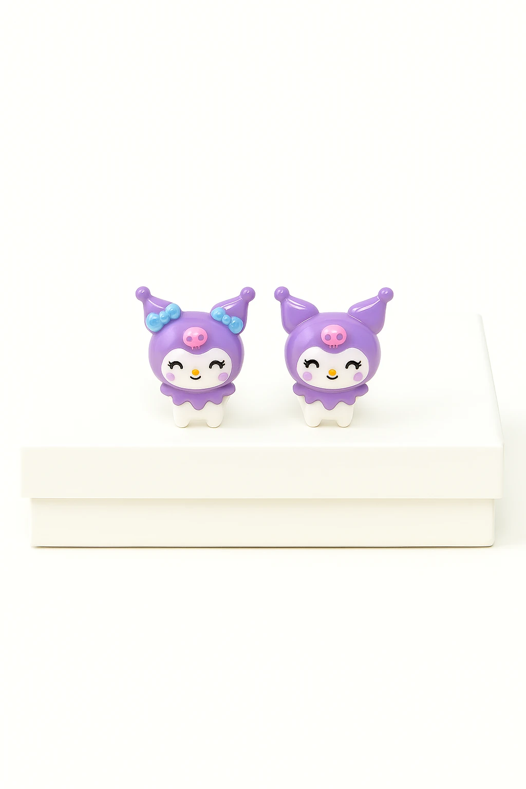 Gümüş İğneli Delikli Kulaklar için Kuromi Tasarımlı Kararmaz Paslanmaz Antialerjik Küpe