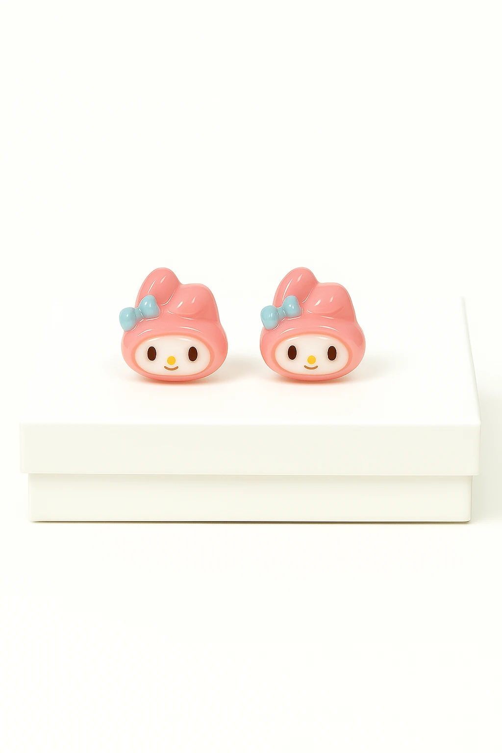 Gümüş İğneli Delikli Kulaklar için My Melodi Tasarımlı Kararmaz Paslanmaz Antialerjik Küpe