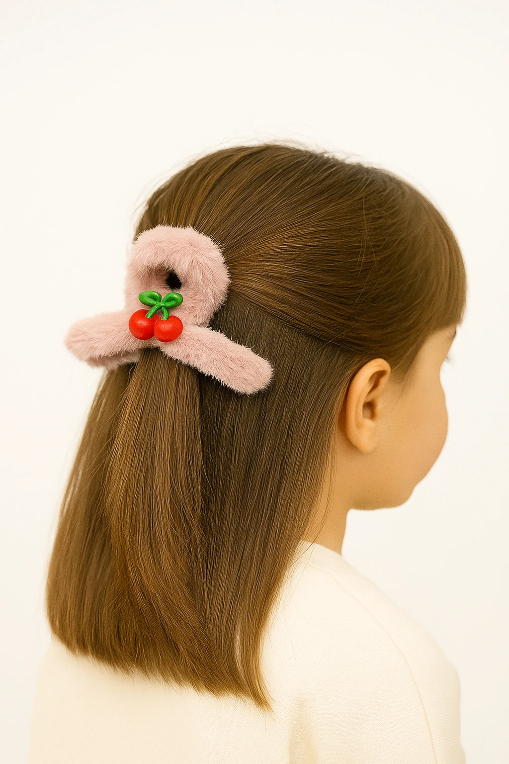 Kiraz Figürlü Peluş Çocuklar ve Gençler için Peluş Mandal Toka