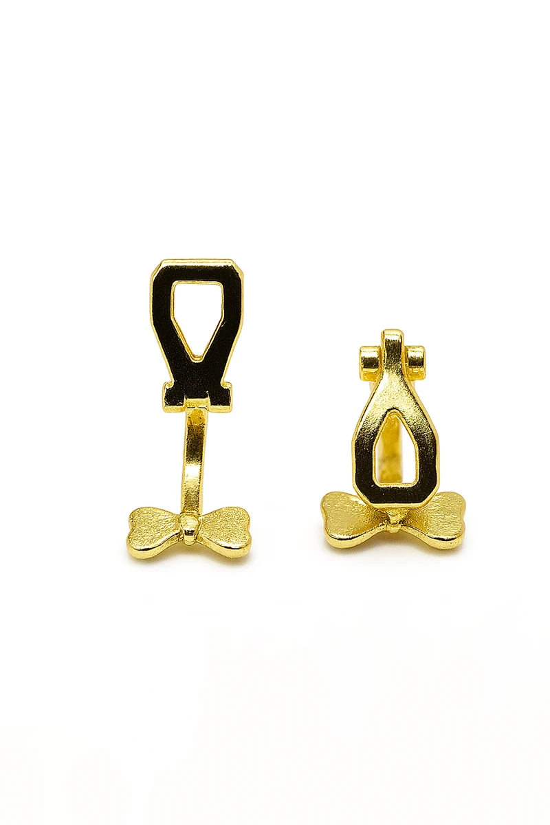 Deliksiz Kulaklar için Hello Kity Tasarımlı Rengarek Sıkıştırmalı Küpeler