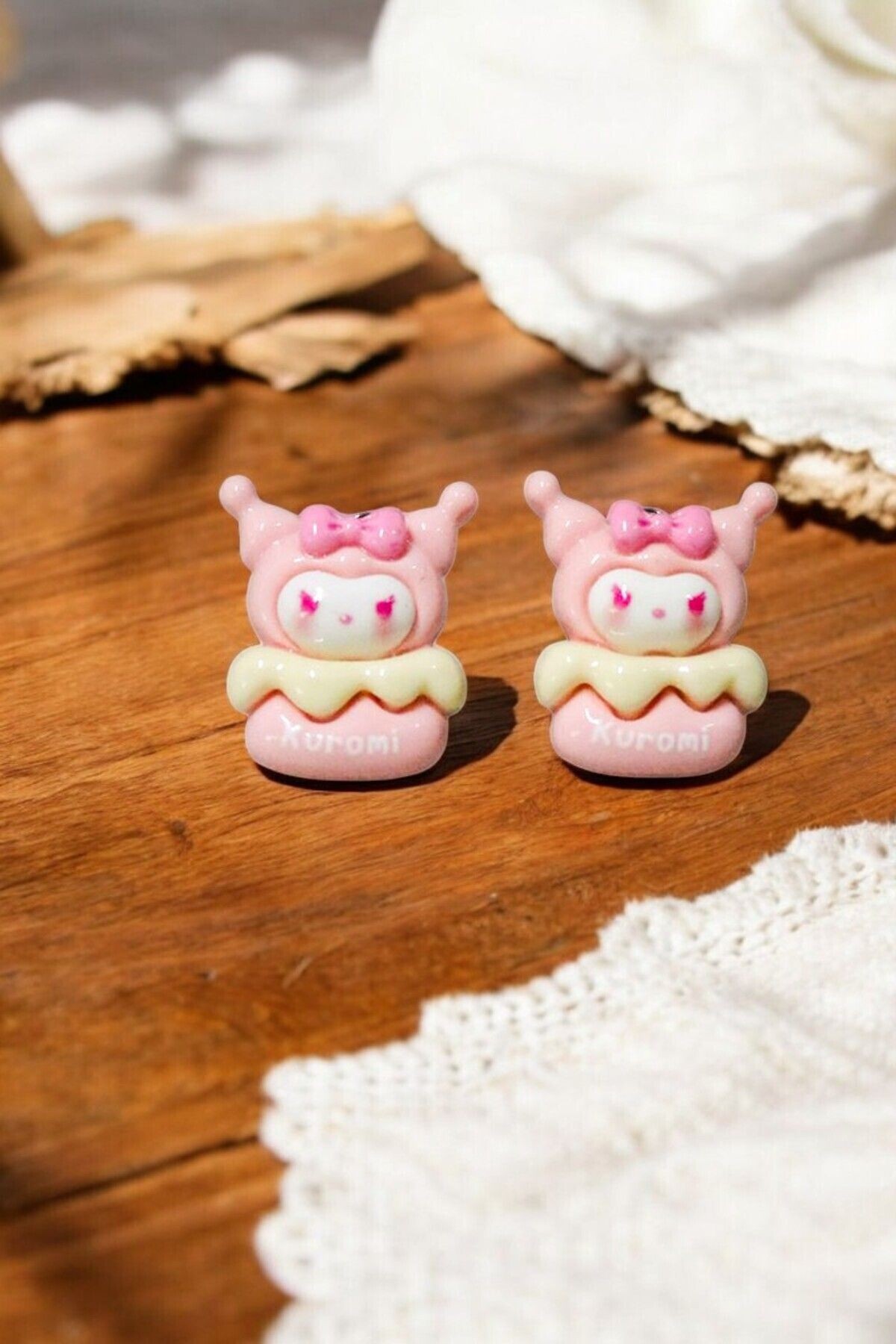 Klipsli Kuromi My Melodi Hello Kity Cinnammarol Pamapampurim Pachaco Tasarımlı Klipsli Küpe