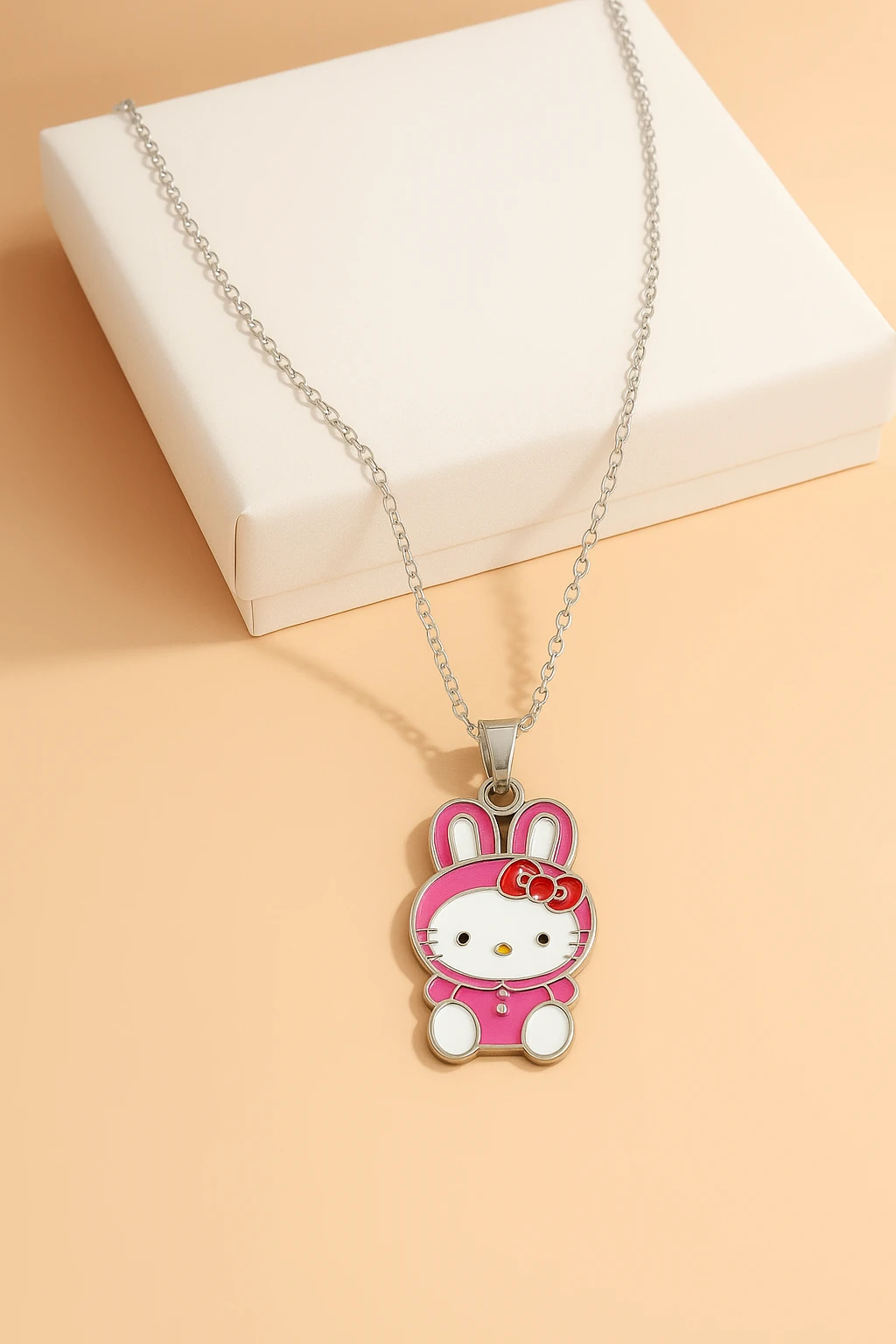 Hello Kity Tasarımlı Zincirli Çocuk Kolyesi