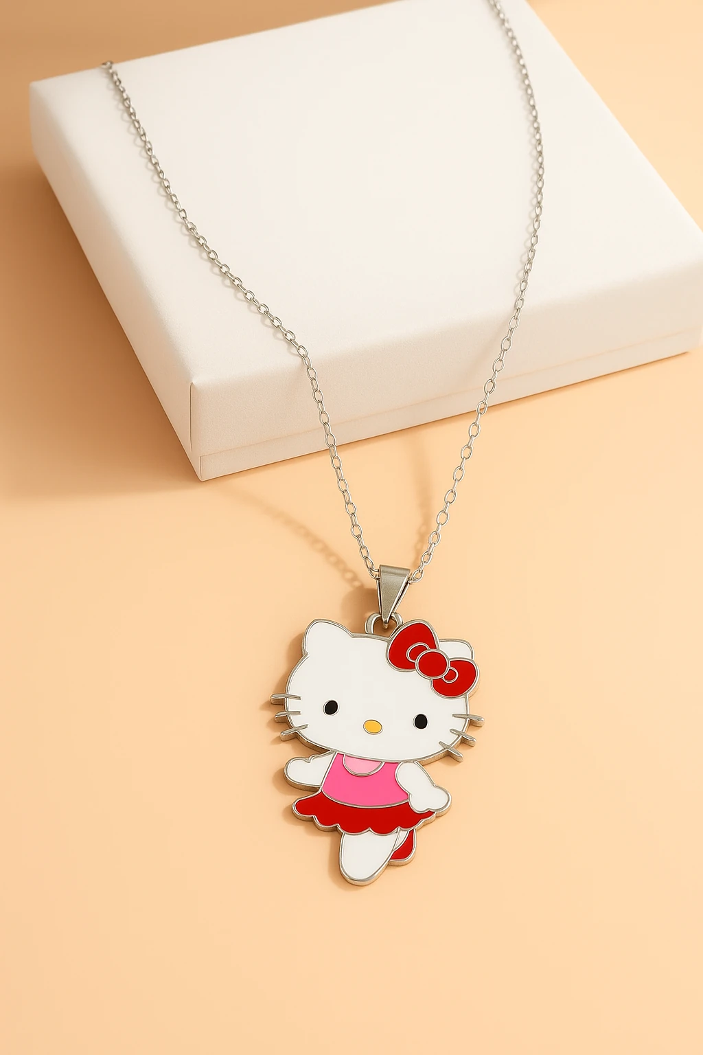 Hello Kity Tasarımlı Zincirli Çocuk Kolyesi