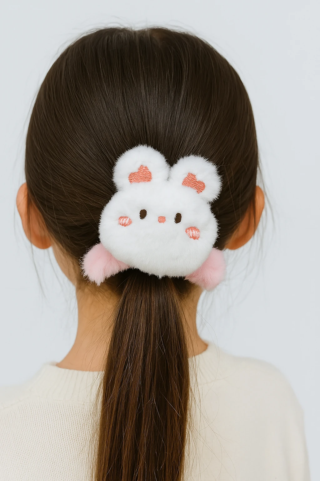 Tavşan Tasarımlı Peluş Çocuk Mandal Tokası