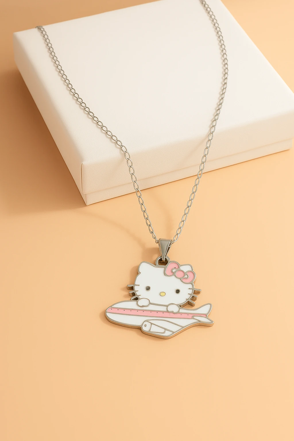 Hello Kity Tasarımlı Zincirli Çocuk Kolyesi