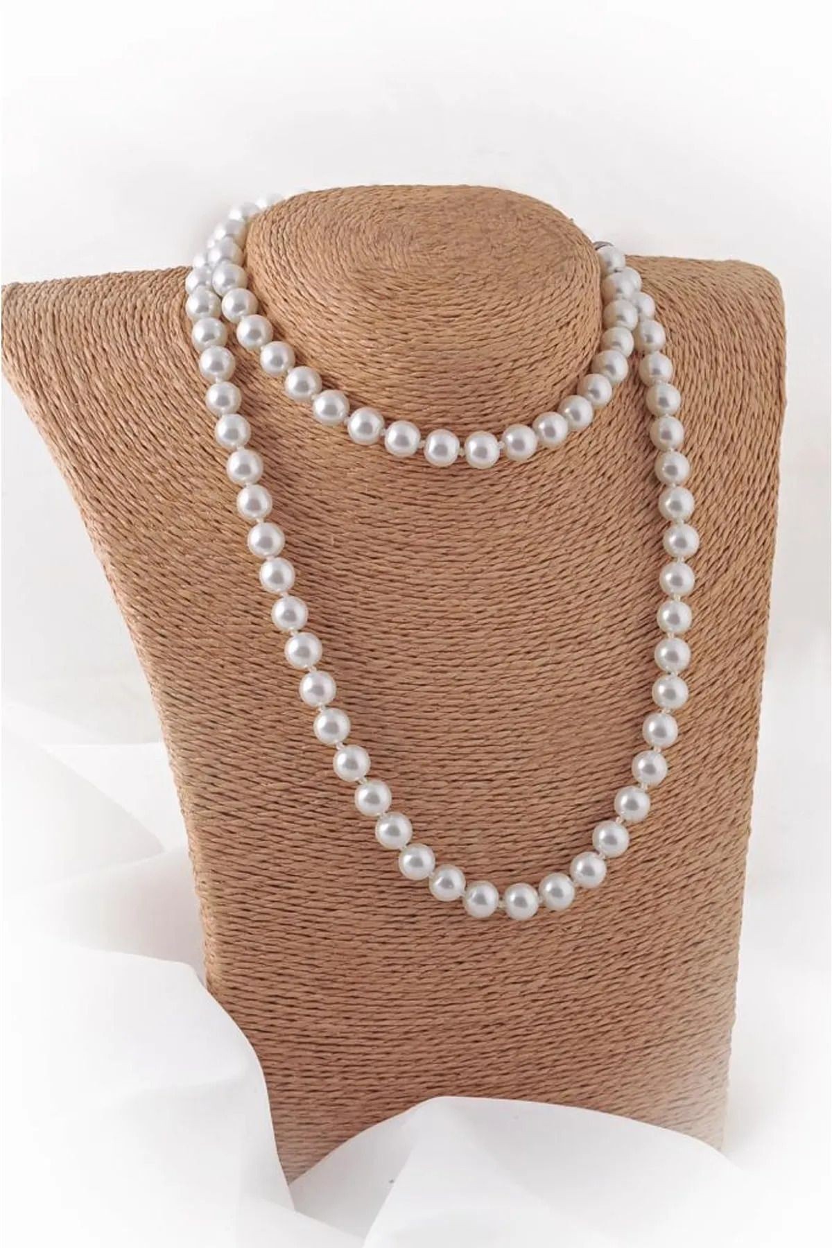 8 mm Sade İnci Kolye 45 cm 65 cm 85 cm