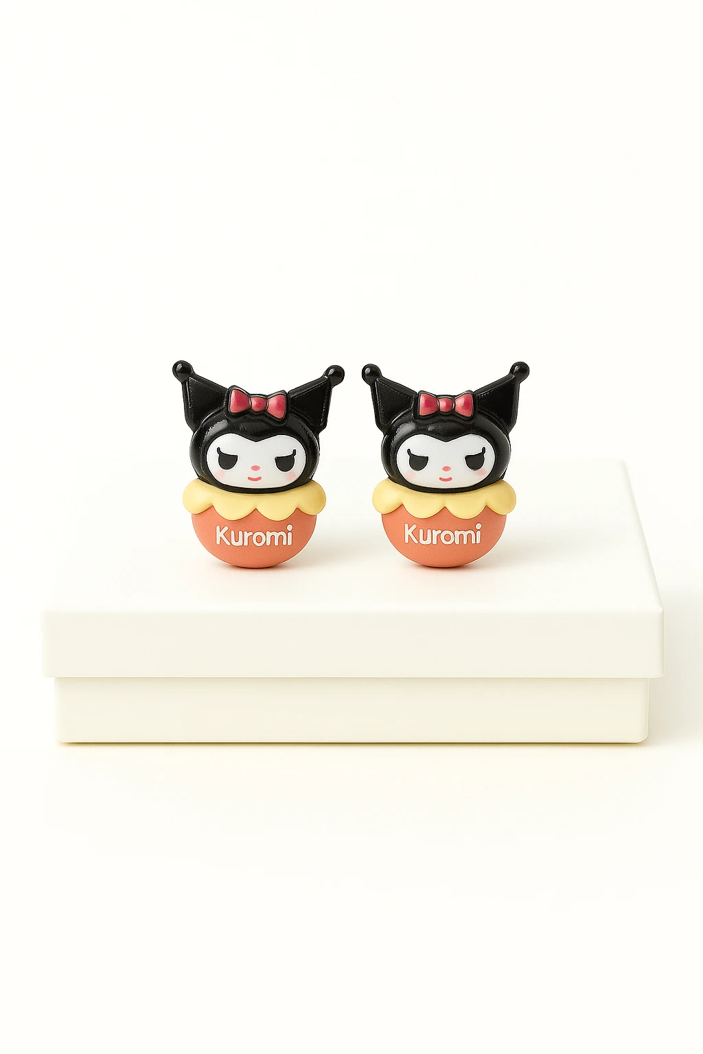 Gümüş İğneli Delikli Kulaklar için Kuromi Tasarımlı Kararmaz Paslanmaz Antialerjik Küpe