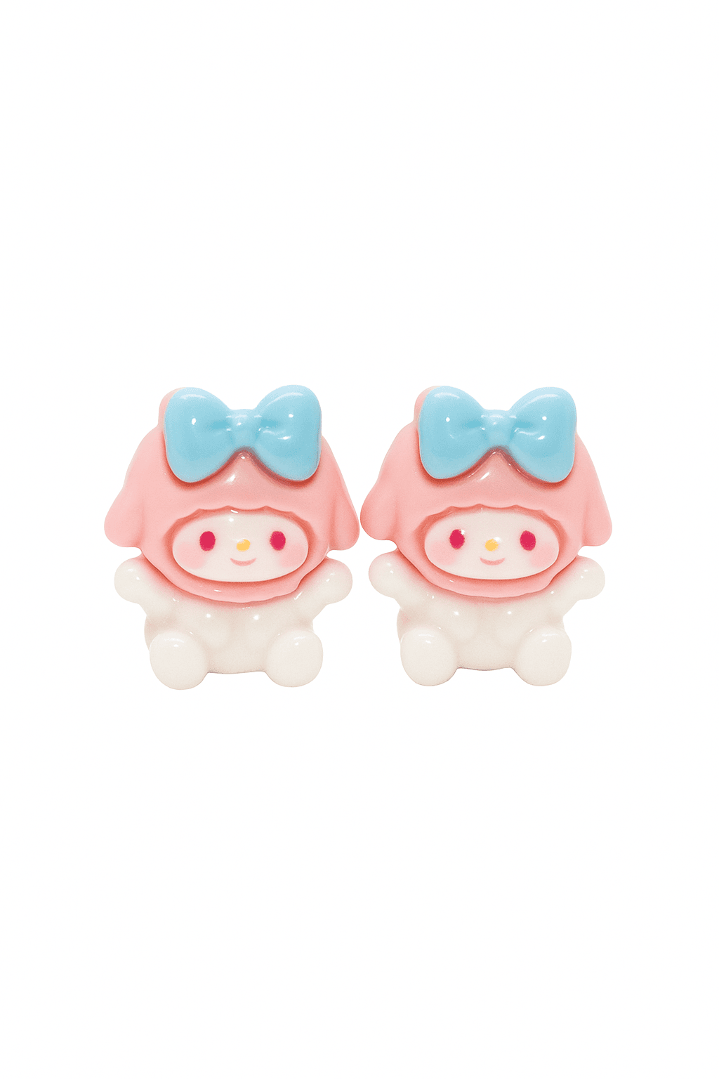 Deliksiz Kulaklar için Kuromi Cinnammaroll My Melodi Tasarımlı Sıkıştırmalı Küpeler