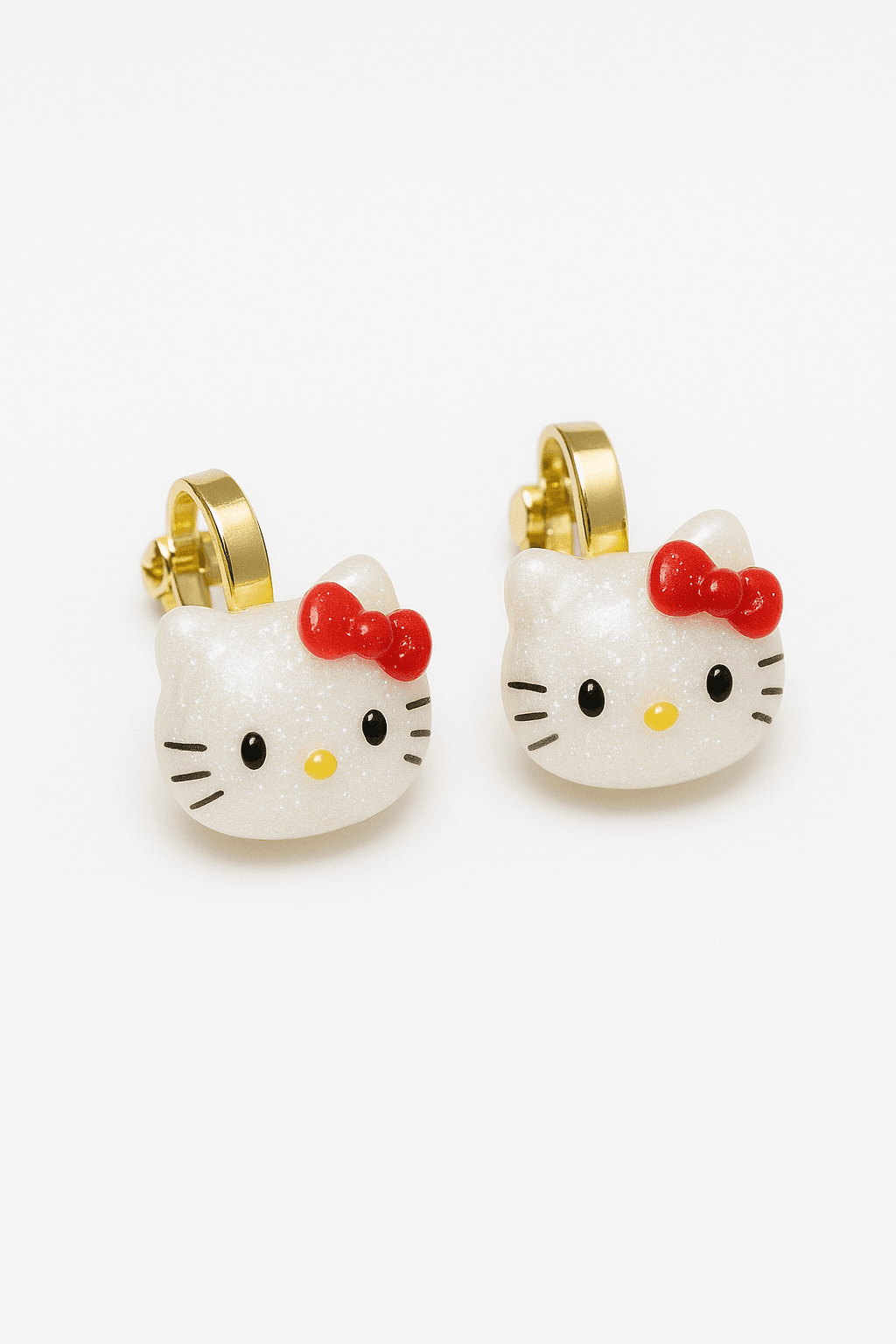 Sıkıştırmalı Küpe Hello Kity Kuromi Cinnammaroll Ayıcık Tasarımlı Kulağı Delik Olmayanlar için Küpe